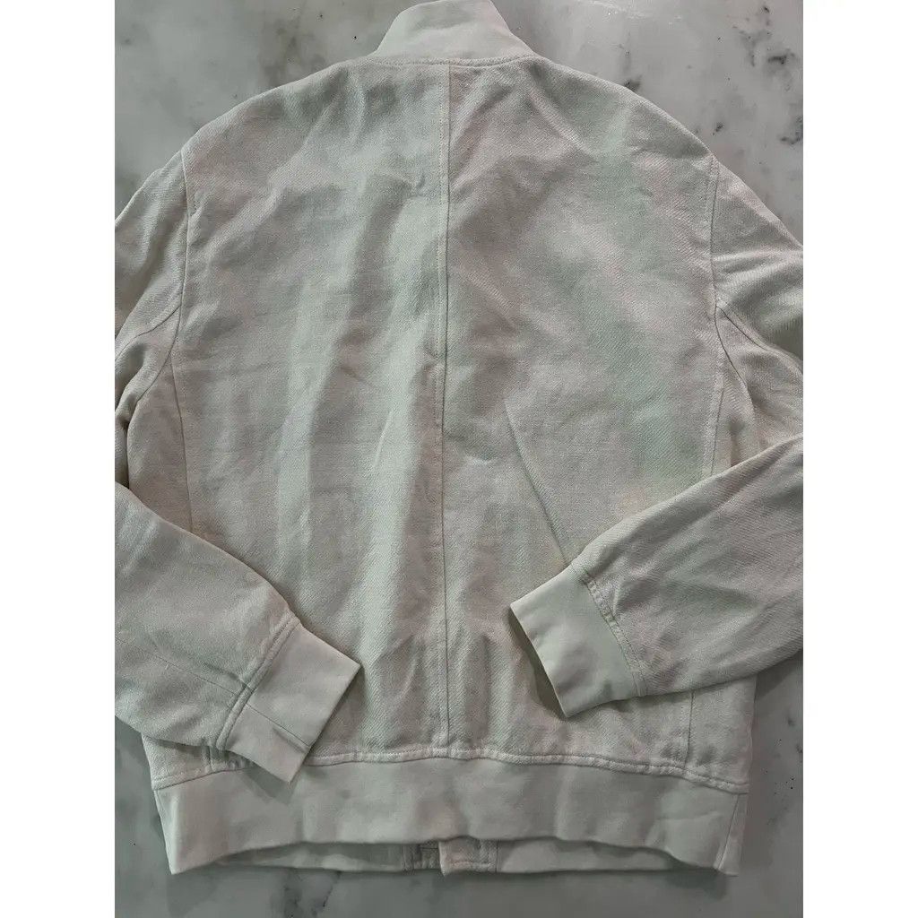 Brunello Cucinelli Brunello Cucinelli Ivory Bomber Jacket Linen Blend IT50 Size US M / EU 48-50 / 2 - 8 Thumbnail