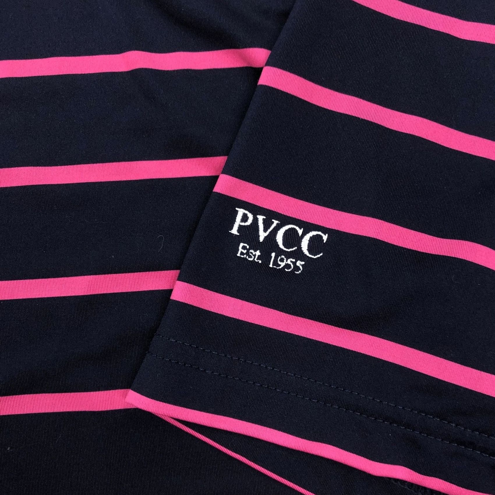 Footjoy FootJoy Polo Shirt Navy Pink Stripe M Men Short Sleeve Golf Athletic Breathable Moisture Wicking Performance Size US M / EU 48-50 / 2 - 3 Thumbnail
