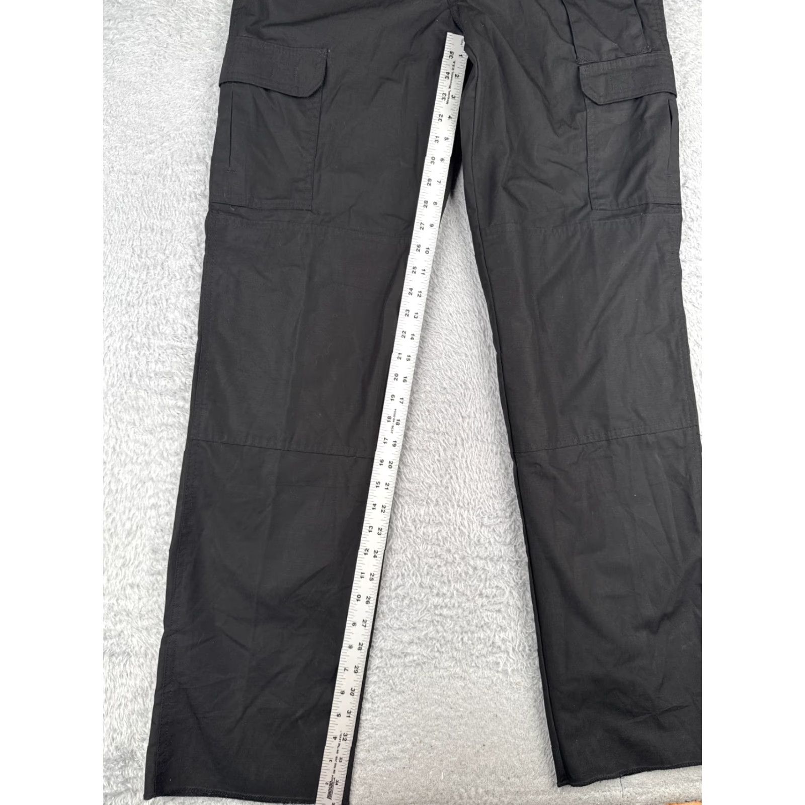 Propper PROPper Pants Women 14 Black Cargo Rip-Stop Fabric Double Knee Poly Blend Unhem Size 36" / US 14 / IT 50 - 7 Thumbnail