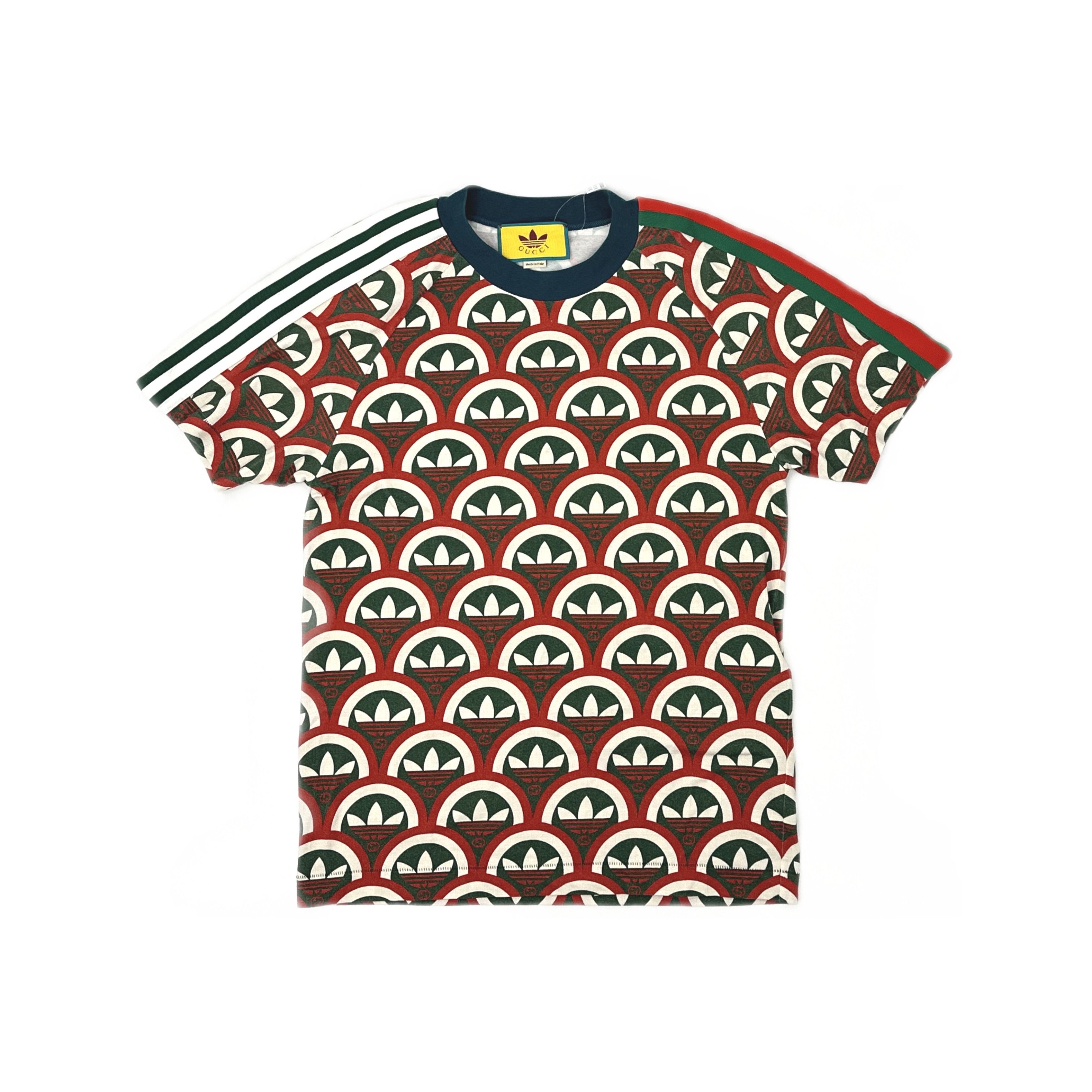 Gucci Gucci x adidas Trefoil Pattern T-Shirt Size M Size US M / EU 48-50 / 2 - 1 Thumbnail