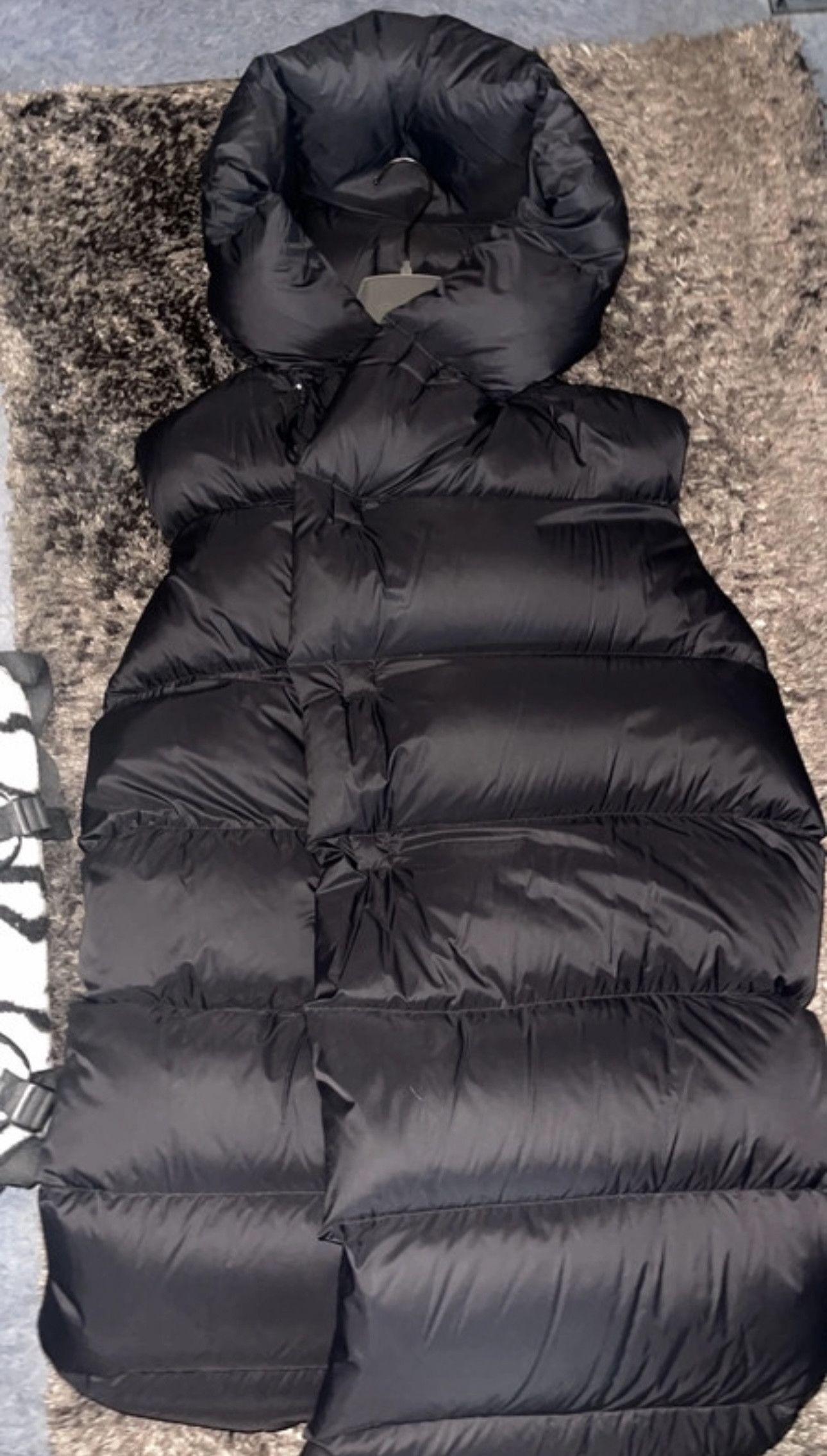 image of Rick Owens Gethsemane Fw 21 Down Vest in Black, Men's (Size Medium)