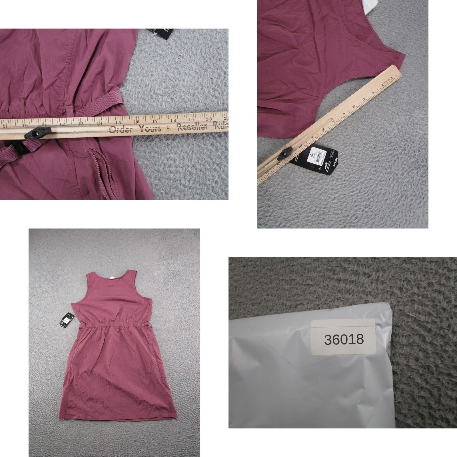 Avia AVIA Women's Sleeveless Dress Pockets Belted Waist Red Nylon Size S 4-6 New Size S / US 4 / IT 40 - 8 Thumbnail