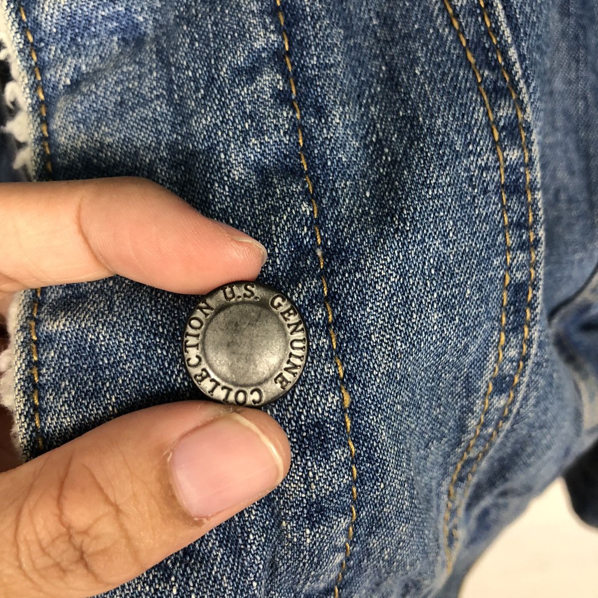 Japanese Brand 📌Vintage Trucker Denim Jacket Sherpa Blanket Voyage Size US L / EU 52-54 / 3 - 17 Thumbnail