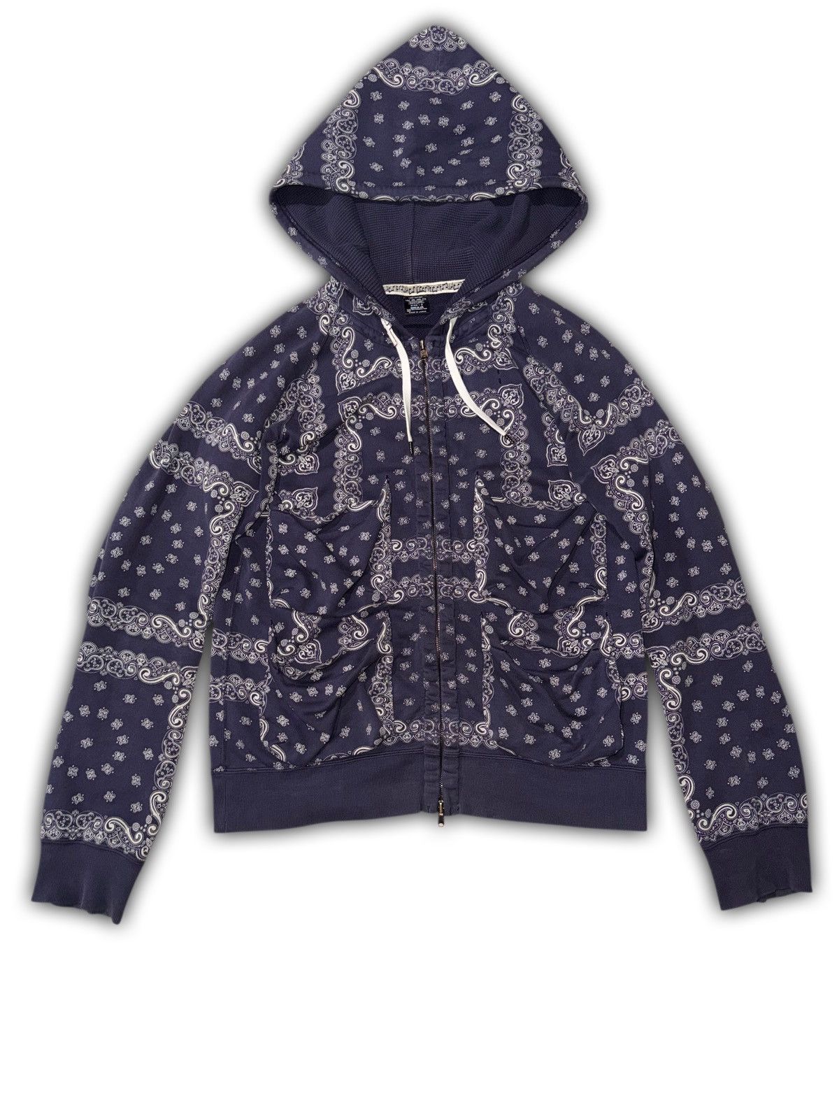 Number (N)ine SS07 Bandana Paisley 4-Pocket Zip Hoodie