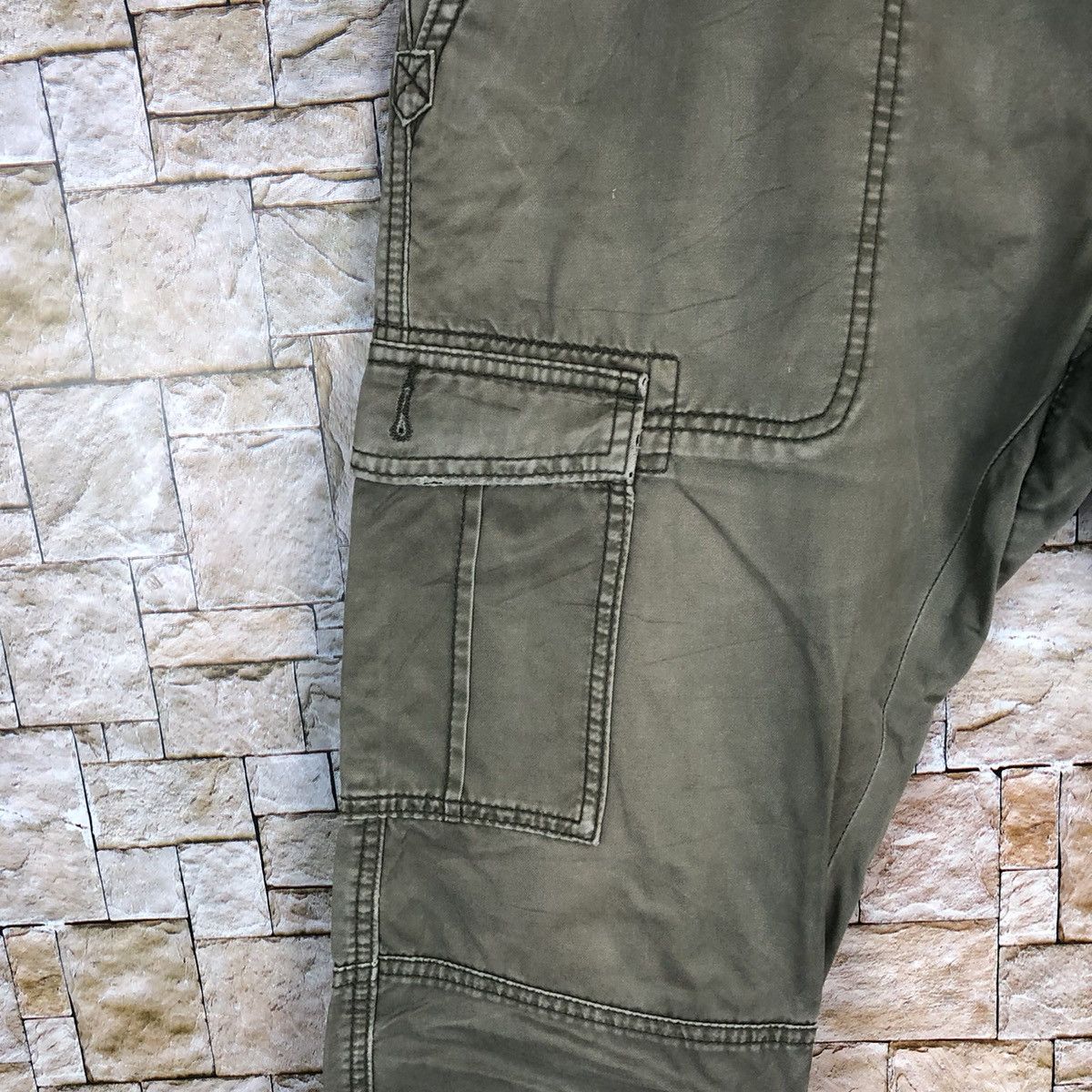 Japanese Brand Rare Xtyle Green tactical Cargo Multipocket Pants #A329 Size US 31 - 10 Thumbnail