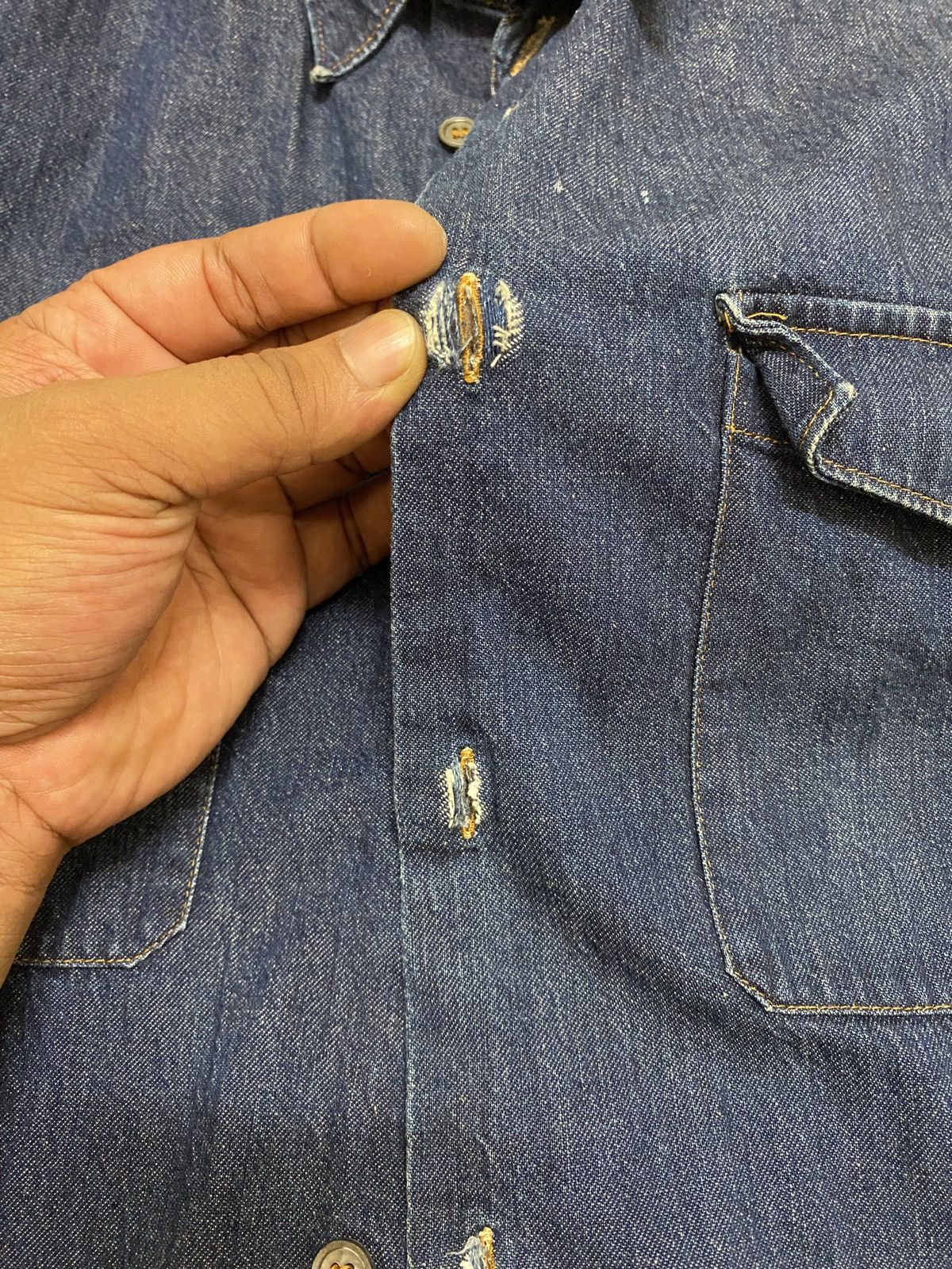 Helmut Lang Vtg SS1997 Helmut Lang Prototype Denim Shirt Size US M / EU 48-50 / 2 - 16 Thumbnail