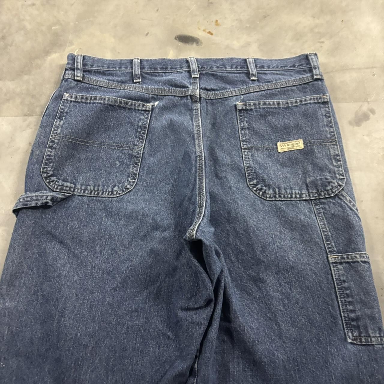 Vintage Crazy Vintage Y2K/2000s Baggy Dark Wash Skater Carpenter Denim Jeans! 38x32 Size US 38 / EU 54 - 7 Thumbnail