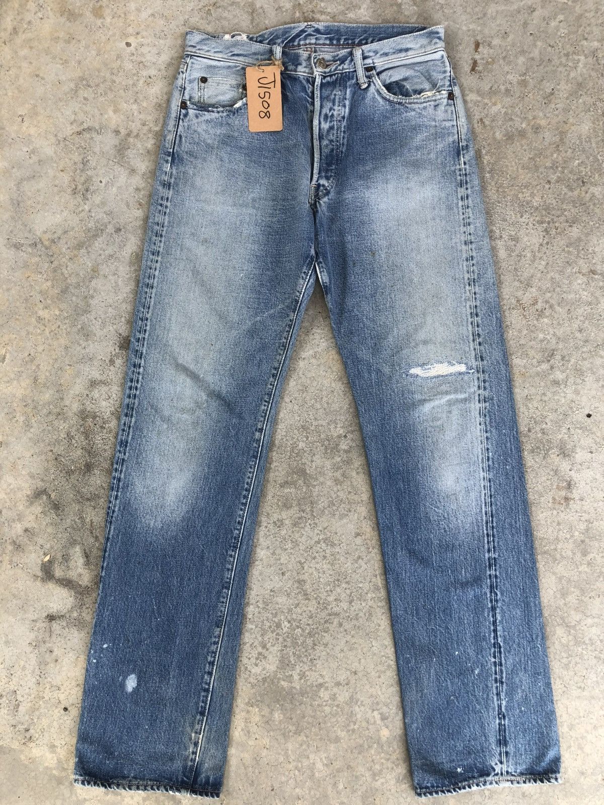 Japanese Brand Canton Distressed Jeans Selvedge Denim Size US 30 / EU 46 - 1 Thumbnail