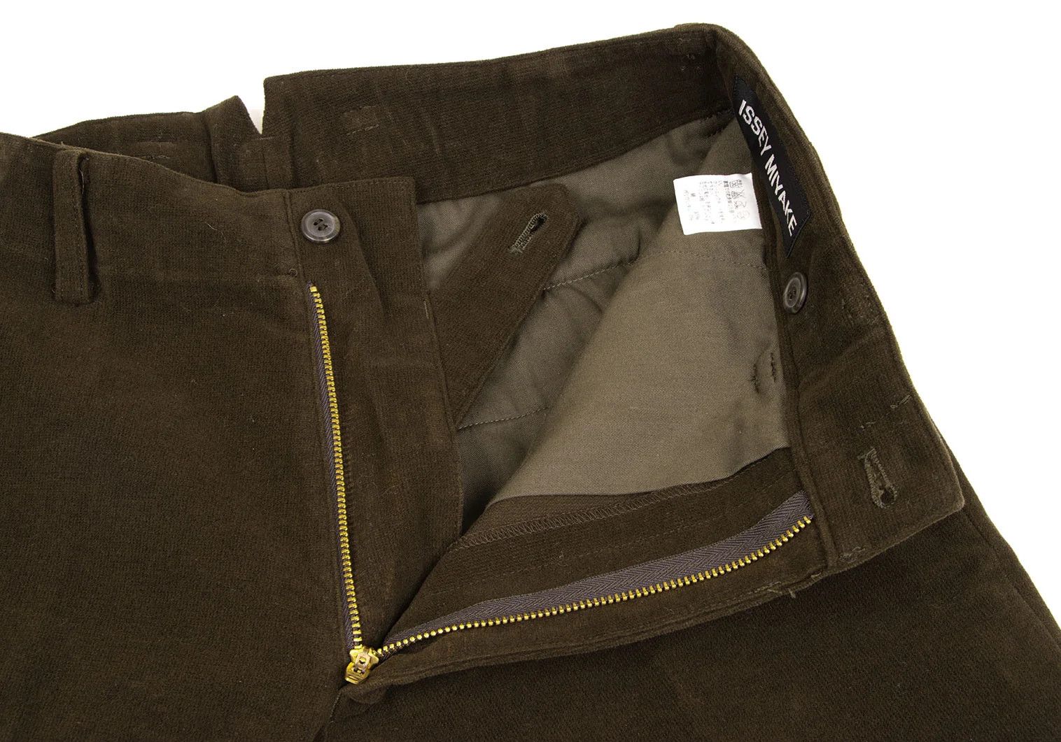 Issey Miyake Stretch Cotton Tapered Pants in Khaki Size US 32 / EU 48 - 4 Thumbnail