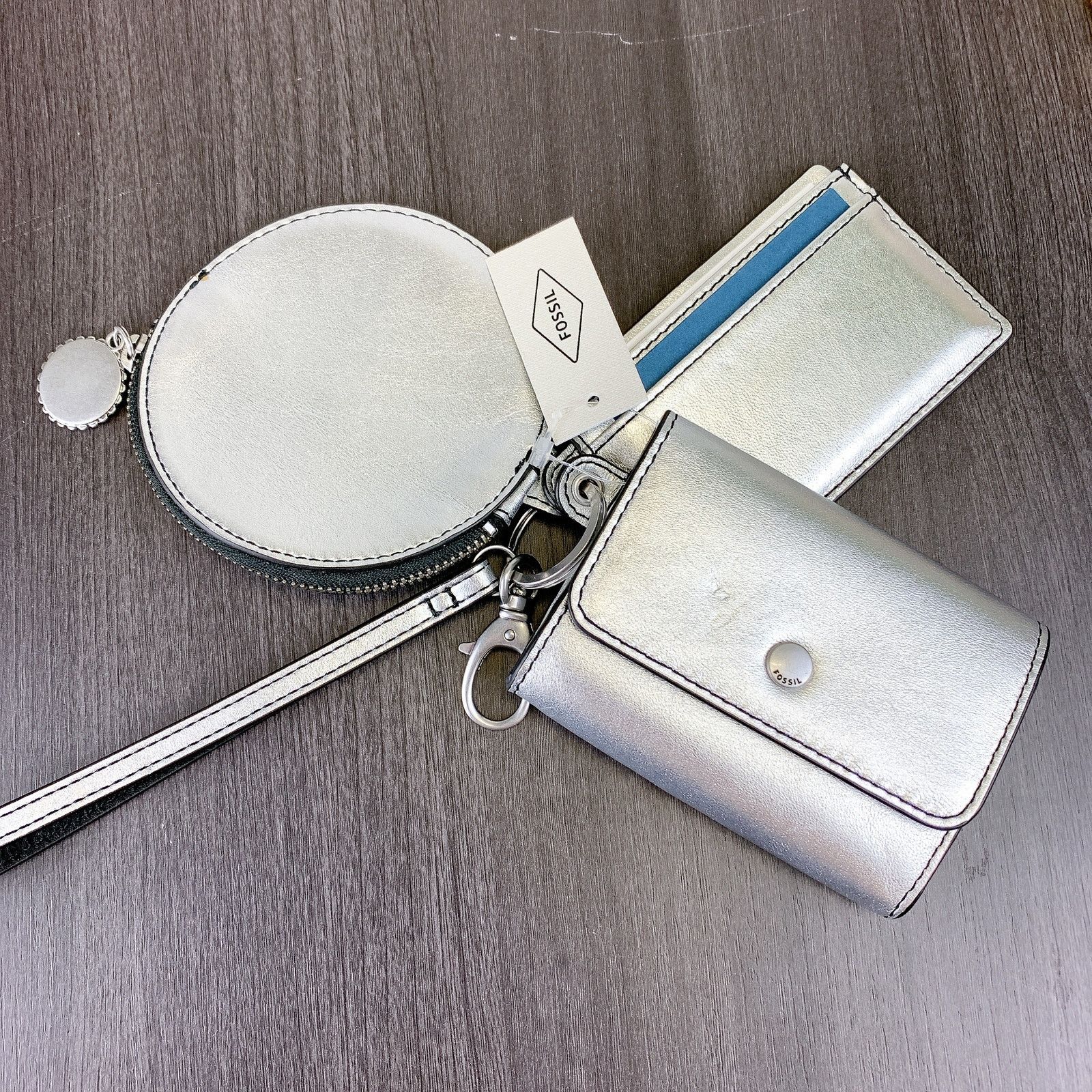 Fossil Fossil SLG1512043 Rio Pouch Wristlet Wallet Silver Metallic Size ONE SIZE - 3 Thumbnail