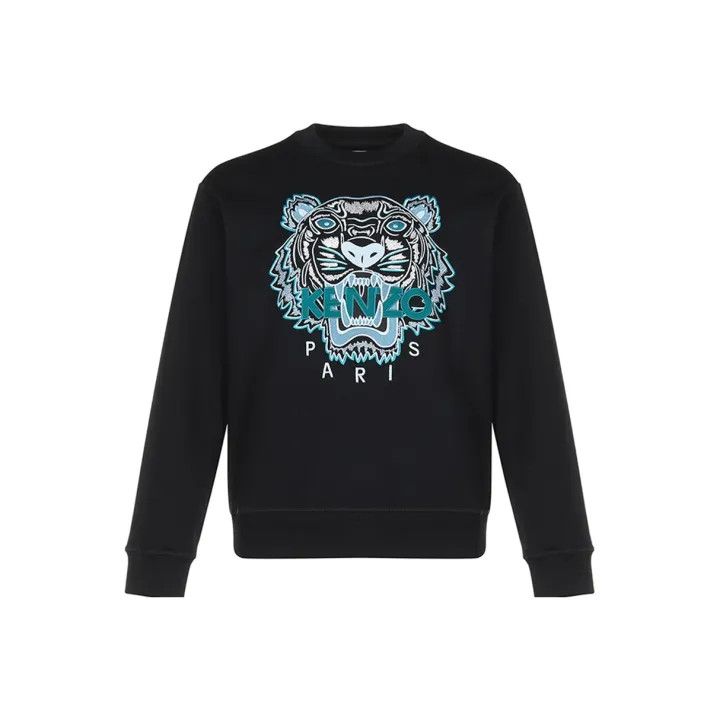Kenzo KENZO Black Tiger Embroidered Sweatshirt 0079 Size US L / EU 52-54 / 3 - 1 Thumbnail