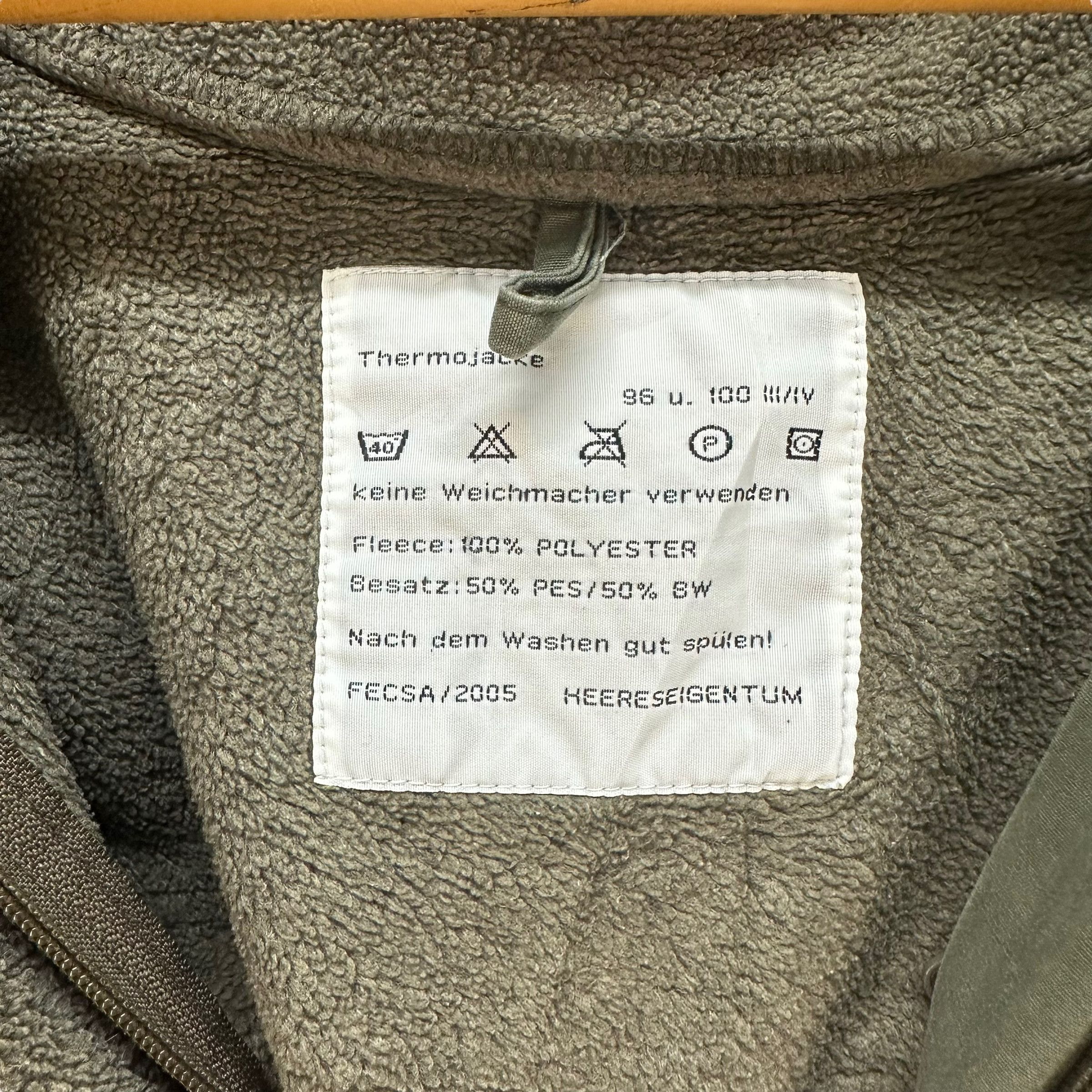 Vintage FESCA 05 HEERESEIGENTUM THERMOJACKE FLEECE JACKET #8040-198 Size US L / EU 52-54 / 3 - 8 Thumbnail