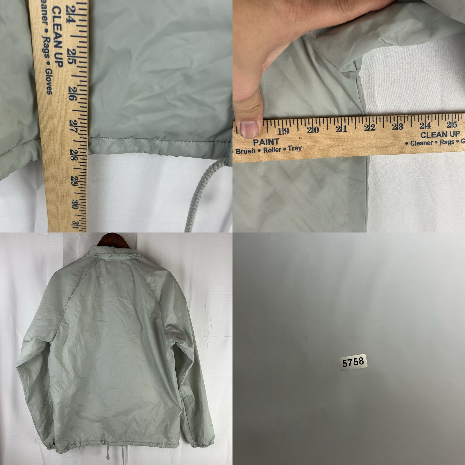 Vans VANS Off the Wall Jacket Mens Medium Gray Snap Button Long Sleeve with Pockets Size US M / EU 48-50 / 2 - 9 Thumbnail