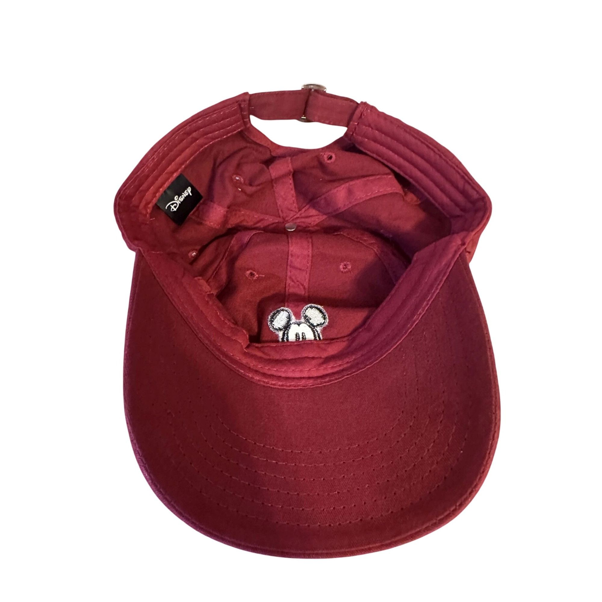 Disney Disney Mickey Mouse Logo Ball Cap Adjustable Buckle Hat Embr Size ONE SIZE - 5 Thumbnail