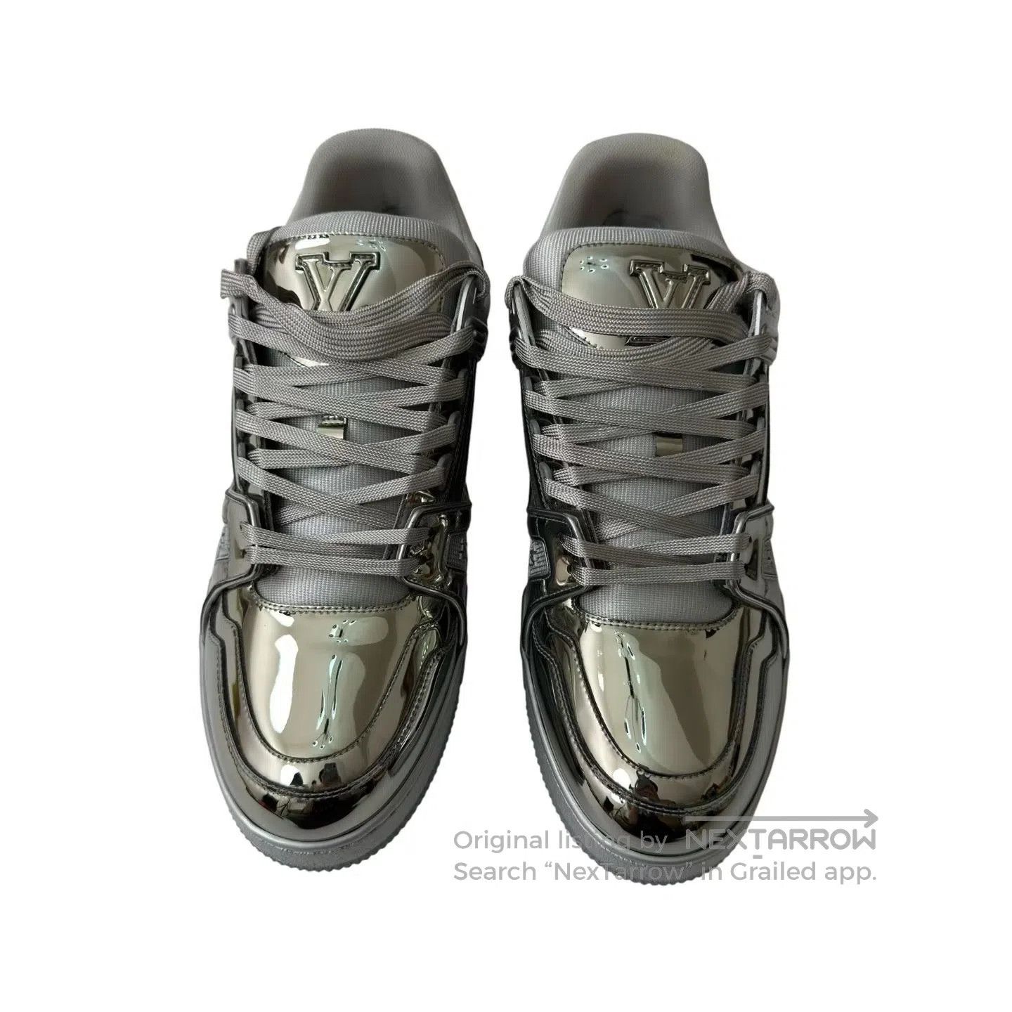 Louis Vuitton Louis Vuitton liquid metallic silver sneakers| Size US 9.5 / EU 42-43 - 2 Thumbnail