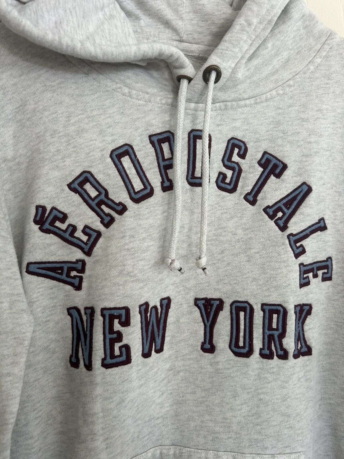 Aeropostale Aeropostale New York Embroidered Grey Hoodie Size US M / EU 48-50 / 2 - 2 Thumbnail