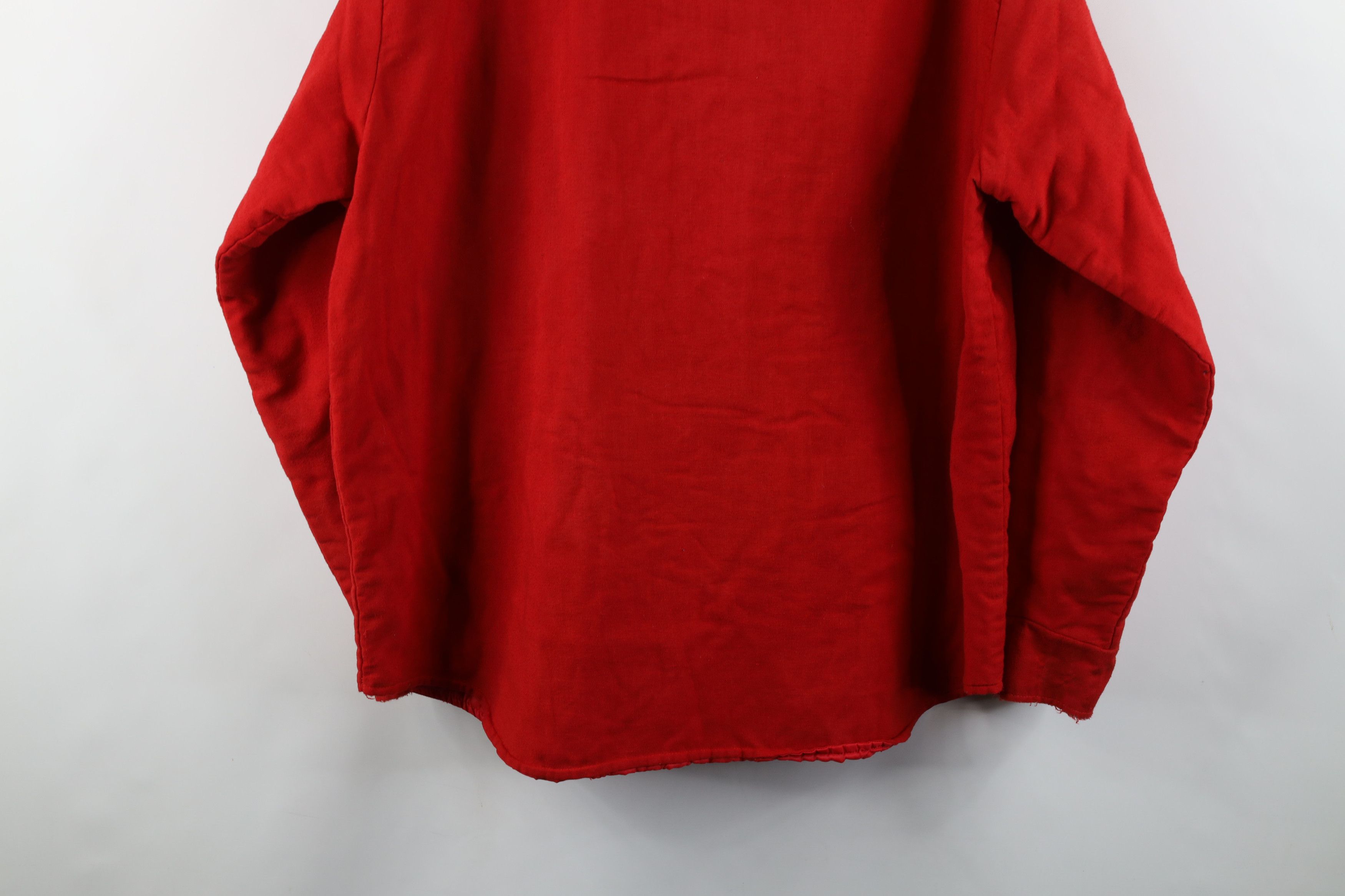 Vintage Vintage 70s Streetwear Quilted Button Shirt Jacket Red USA Size US L / EU 52-54 / 3 - 15 Thumbnail