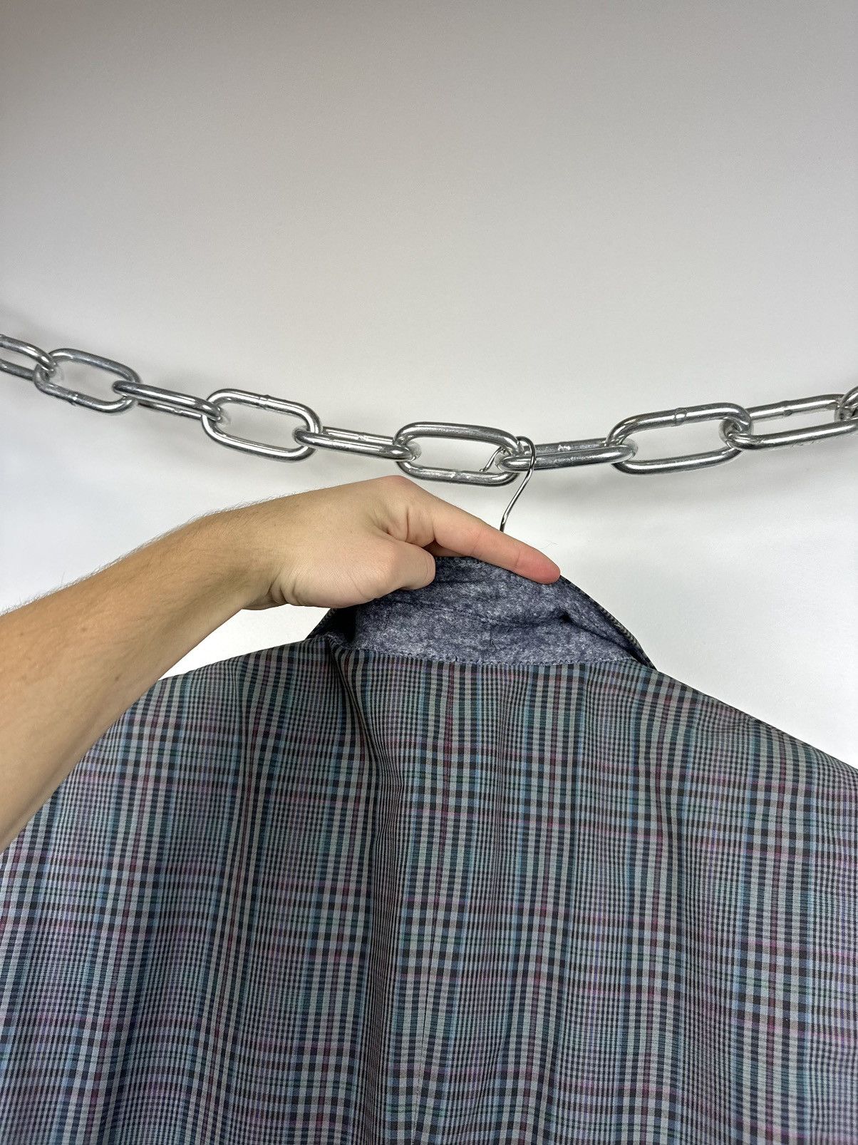 Valentino Vintage 90s Valentino Uomo Checkered Luxury Blazer Jacket Size 42R - 10 Thumbnail