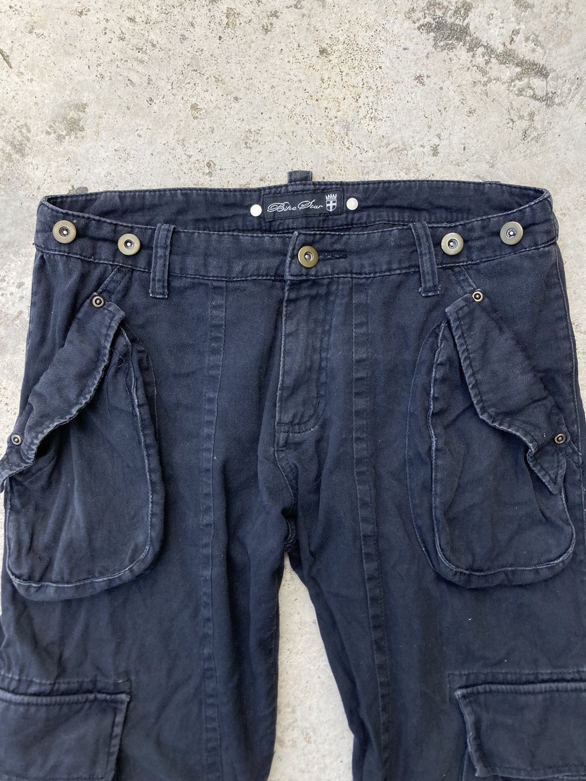 Japanese Brand Vintage Bike Star Bondage Cargo Distressed Pants Size US 30 / EU 46 - 3 Thumbnail