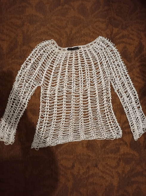 Other Beaded crochet spider web blouse Mary's Tune, Paris Style M Size M / US 6-8 / IT 42-44 - 2 Thumbnail