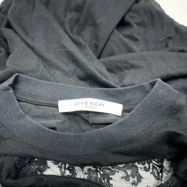 Givenchy Givenchy Givenchy Casual Black TShirt with Lace Details -2 Size US S / EU 44-46 / 1 - 3 Thumbnail