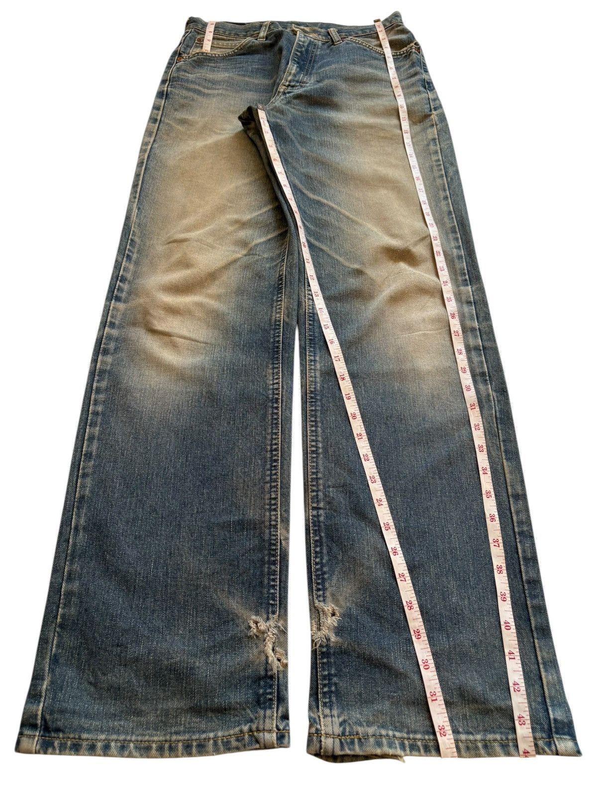 Japanese Brand × Lee Vintage Lee Rusty Mud Wash Distressed Loose Baggy Jeans Size US 29 - 14 Thumbnail