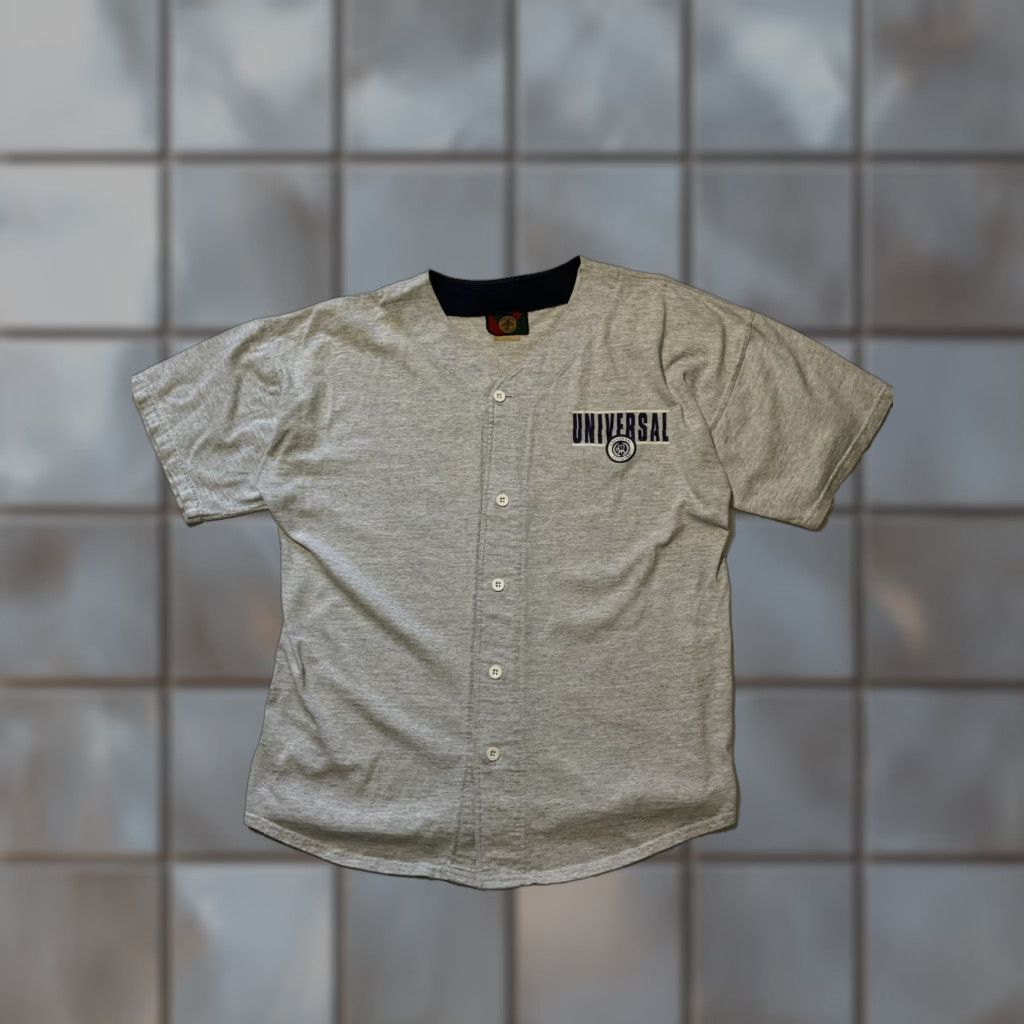 Vintage VINTAGE 90s Jostens Sportswear Universal Studios Promo Baseball Jersey Sz. L Shirt Men Gray Baseball 90s Mens L Size US L / EU 52-54 / 3 - 1 Thumbnail