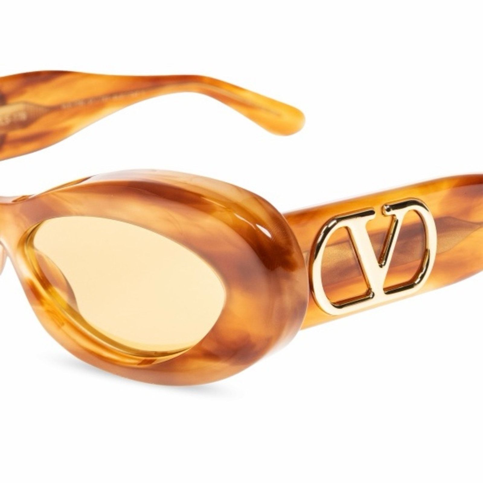 Valentino New! Valentino Women's Brown Oval Sunglasses, VLS 178D, $590 Size ONE SIZE - 3 Thumbnail