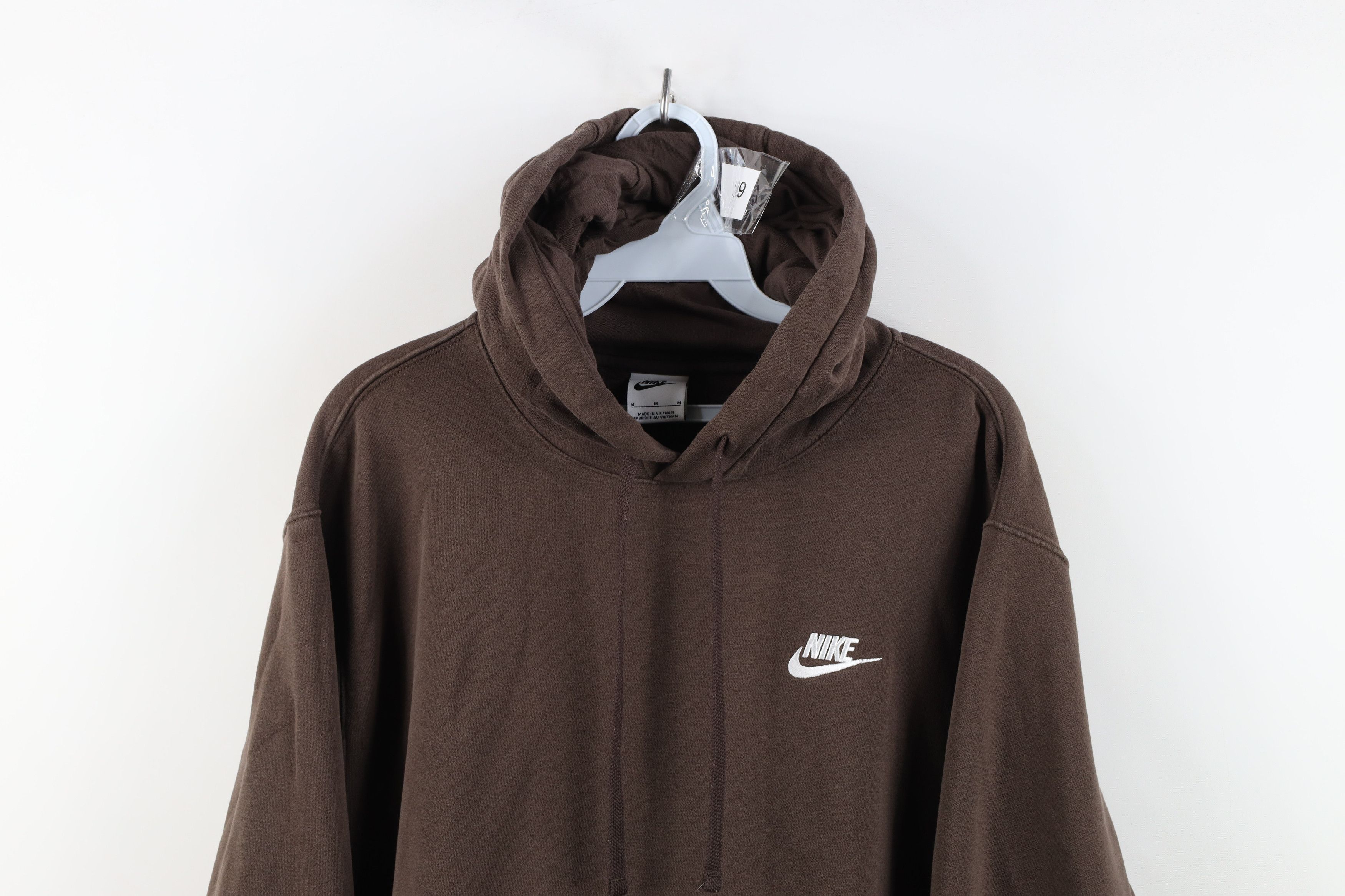 Nike Vintage Y2K Nike Swoosh Hoodie Sweatshirt Chocolate Brown Size US M / EU 48-50 / 2 - 2 Thumbnail