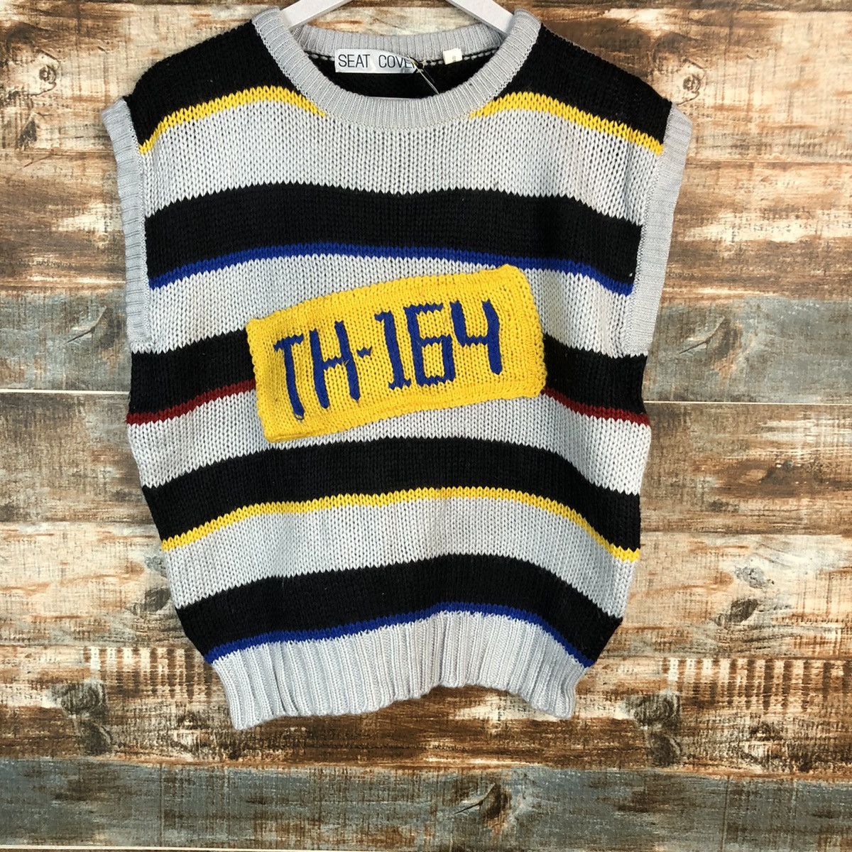 Homespun Knitwear Sean Cover Stripe Vest Knitwear #A1653 Size US S / EU 44-46 / 1 - 3 Thumbnail