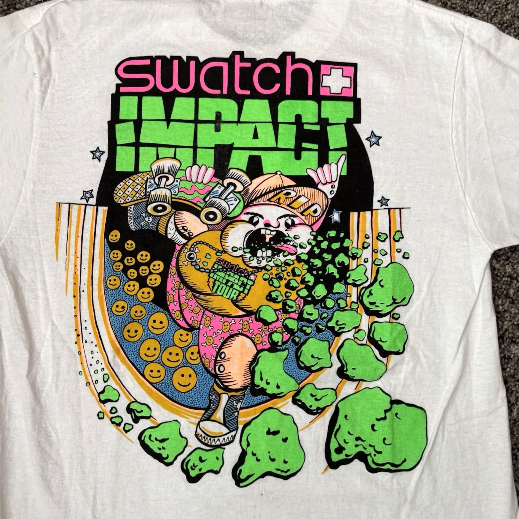 Swatch VINTAGE Swatch Impact T Shirt Mens M 80s Rare Skateboard Watches Graphic Tee Size US M / EU 48-50 / 2 - 3 Thumbnail