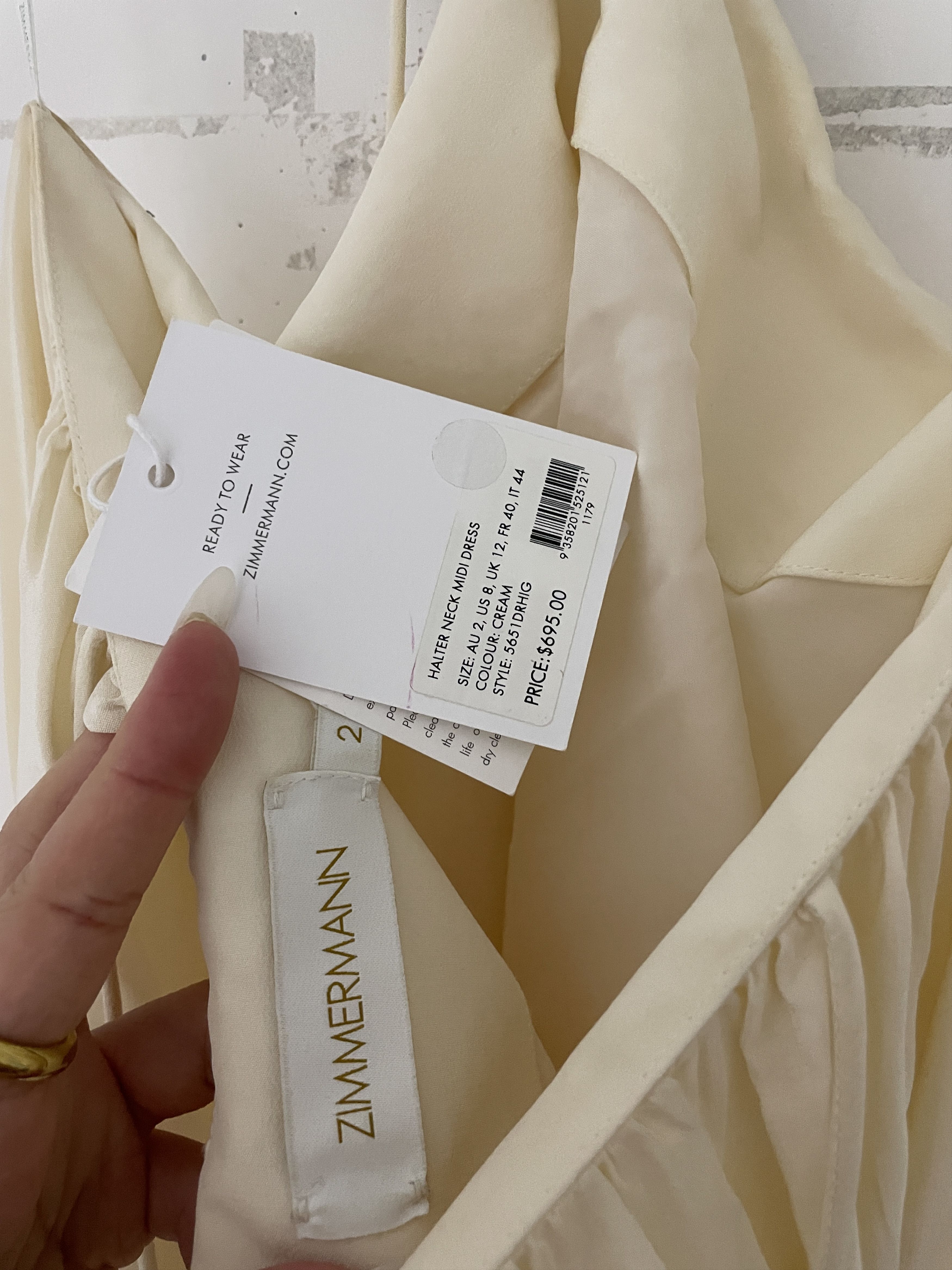 Zimmermann Halter Neck Midi Dress. Size M / US 6-8 / IT 42-44 - 6 Thumbnail