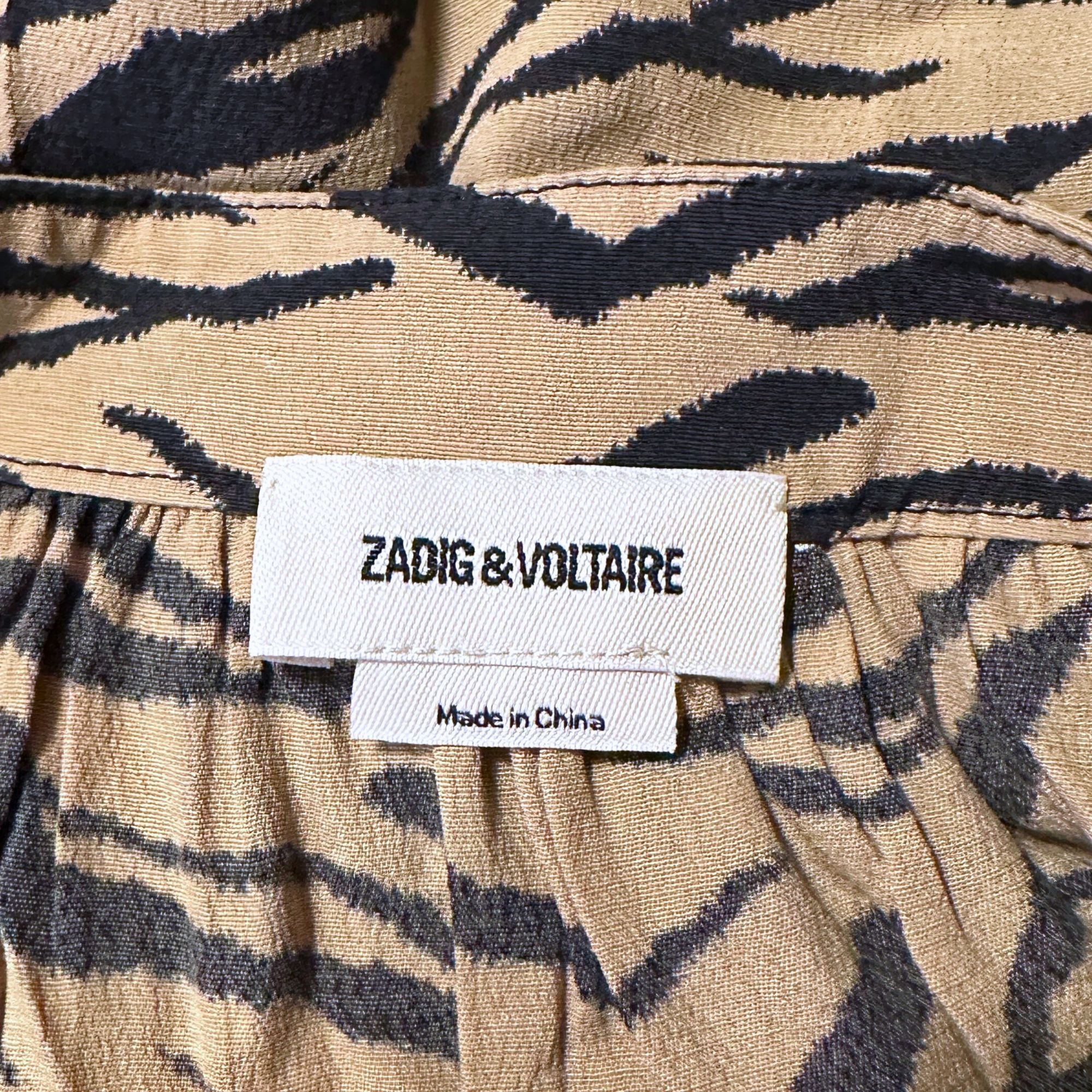 Zadig & Voltaire Zadig & Voltaire Rinka Tiger Print Long Sleeve Mini Dress XS Size XS / US 0-2 / IT 36-38 - 6 Thumbnail