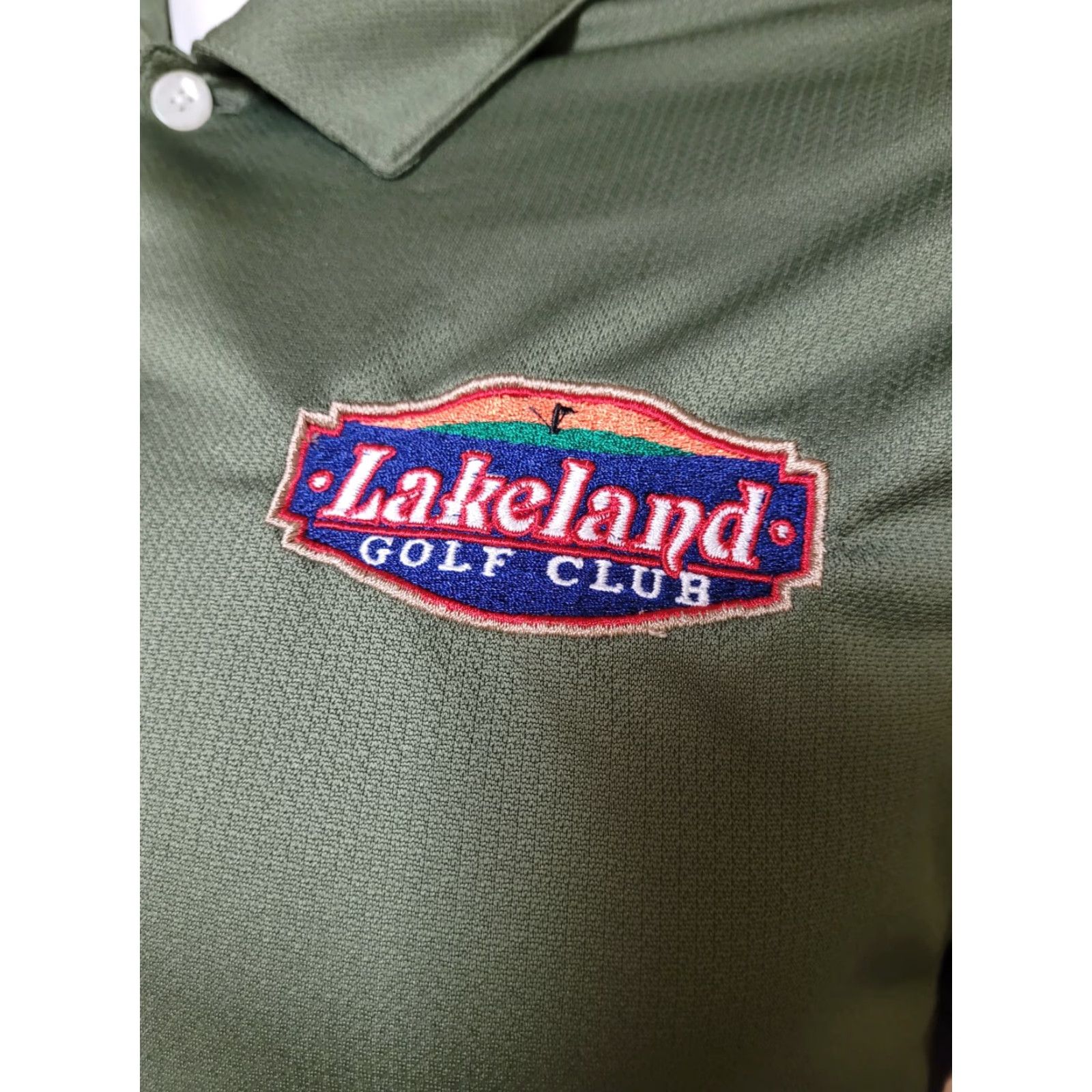 Nike NIKE Dri-FIT Polo Shirt Golf Nike Shirt Golf Dri-FIT 100% Polyester Medium Green Logo Embroidered VA-LAKELAND Golf Club Mens Polo Shirt Size US M / EU 48-50 / 2 - 2 Thumbnail
