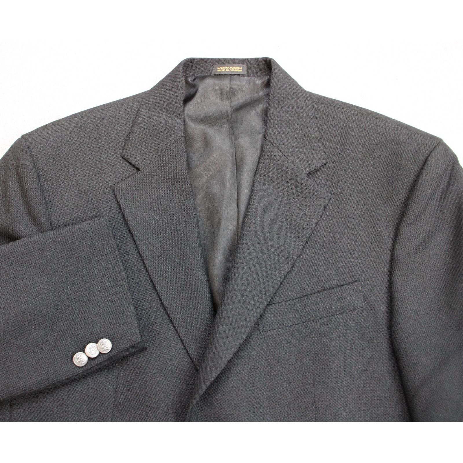 Stafford Stafford Blazer Mens Size 40R Black Notch Lapel 2 Button Size 40R - 1 Thumbnail