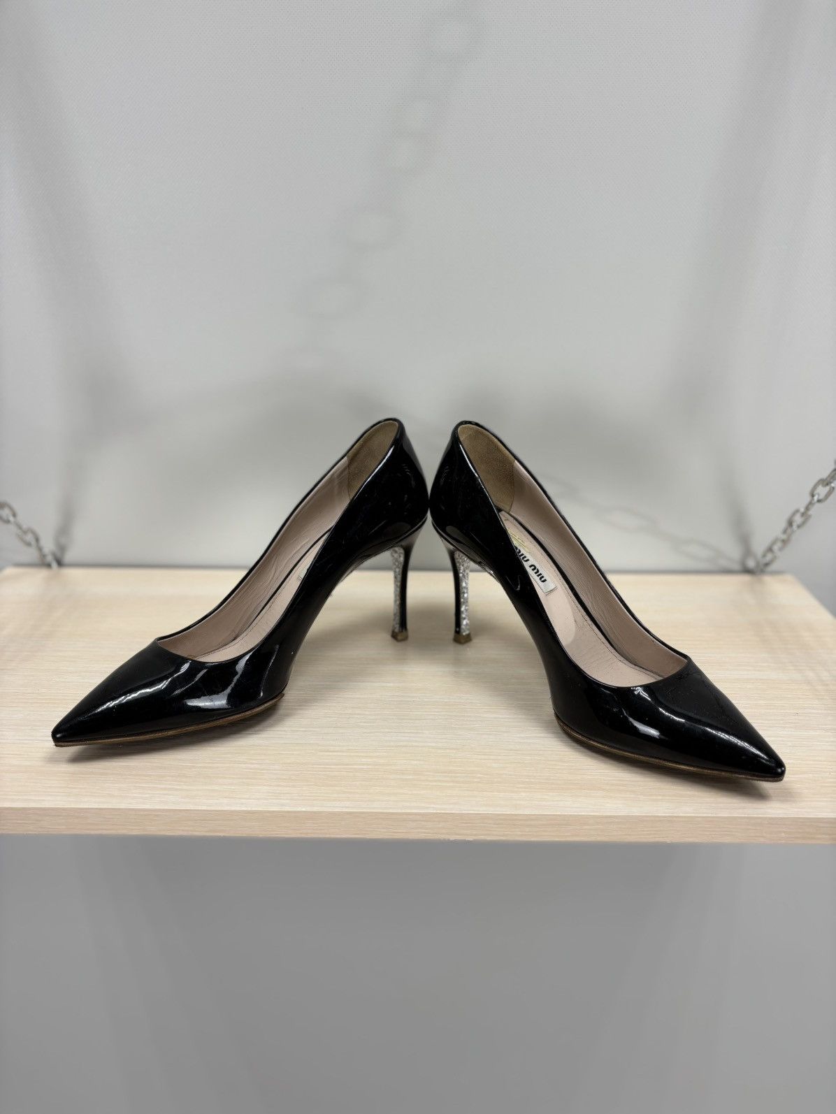 Designer × Japanese Brand × Miu Miu Womens heels Miu Miu Size 38 Color Black Size US 8 / IT 38 - 6 Thumbnail