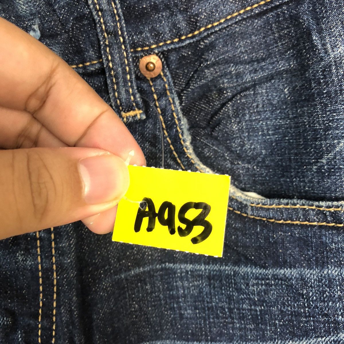 Levi's 501 Levis Blue Disstressed Denim Pants #A953 Size US 34 / EU 50 - 10 Thumbnail
