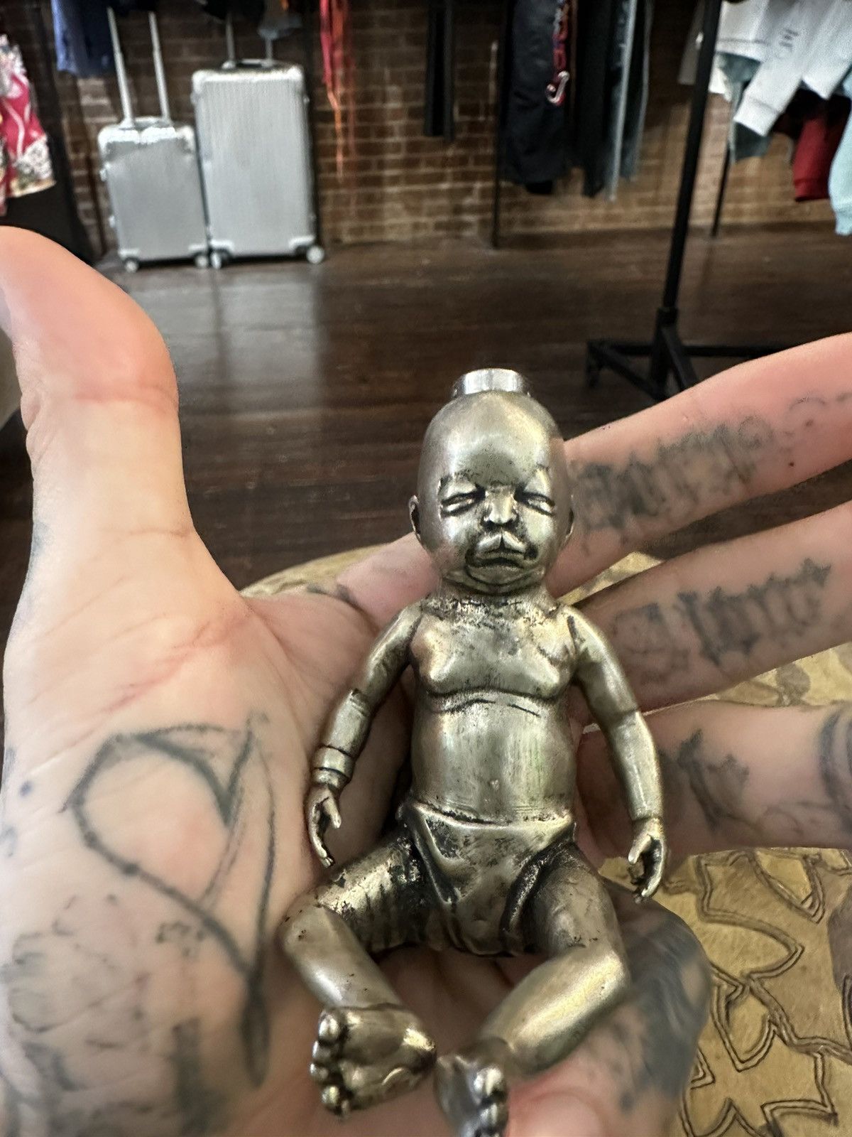 Enfants Riches Deprimes ERD 1 of 3 CRYING CRACK BABY LARGE SILVER LIGHTER Size ONE SIZE - 17 Thumbnail