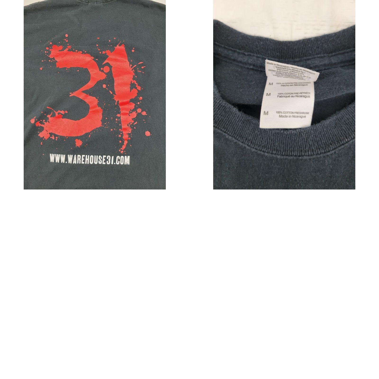 Gildan Haunted House Warehouse 31 Shirt Medium Black Mens T-Shirt Cotton Short Sleeve Gildan Regular Fit Size M Size US M / EU 48-50 / 2 - 8 Thumbnail
