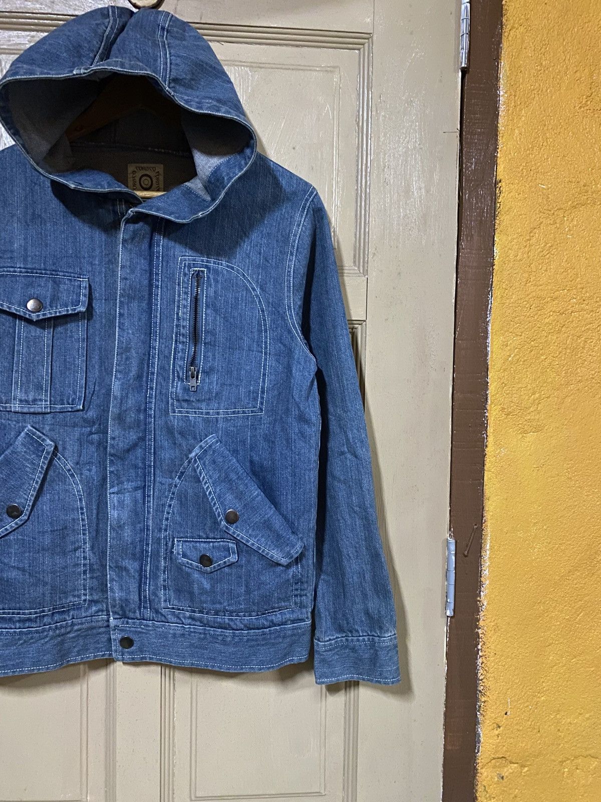 Japanese Brand Corisco Indigo Denim Work Jacket with Hood - Japanese Brand Size US M / EU 48-50 / 2 - 4 Thumbnail