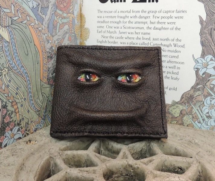 Vintage Brown Genuine Leather Abbot Wallet Rainbow Eyes Size ONE SIZE - 1 Preview