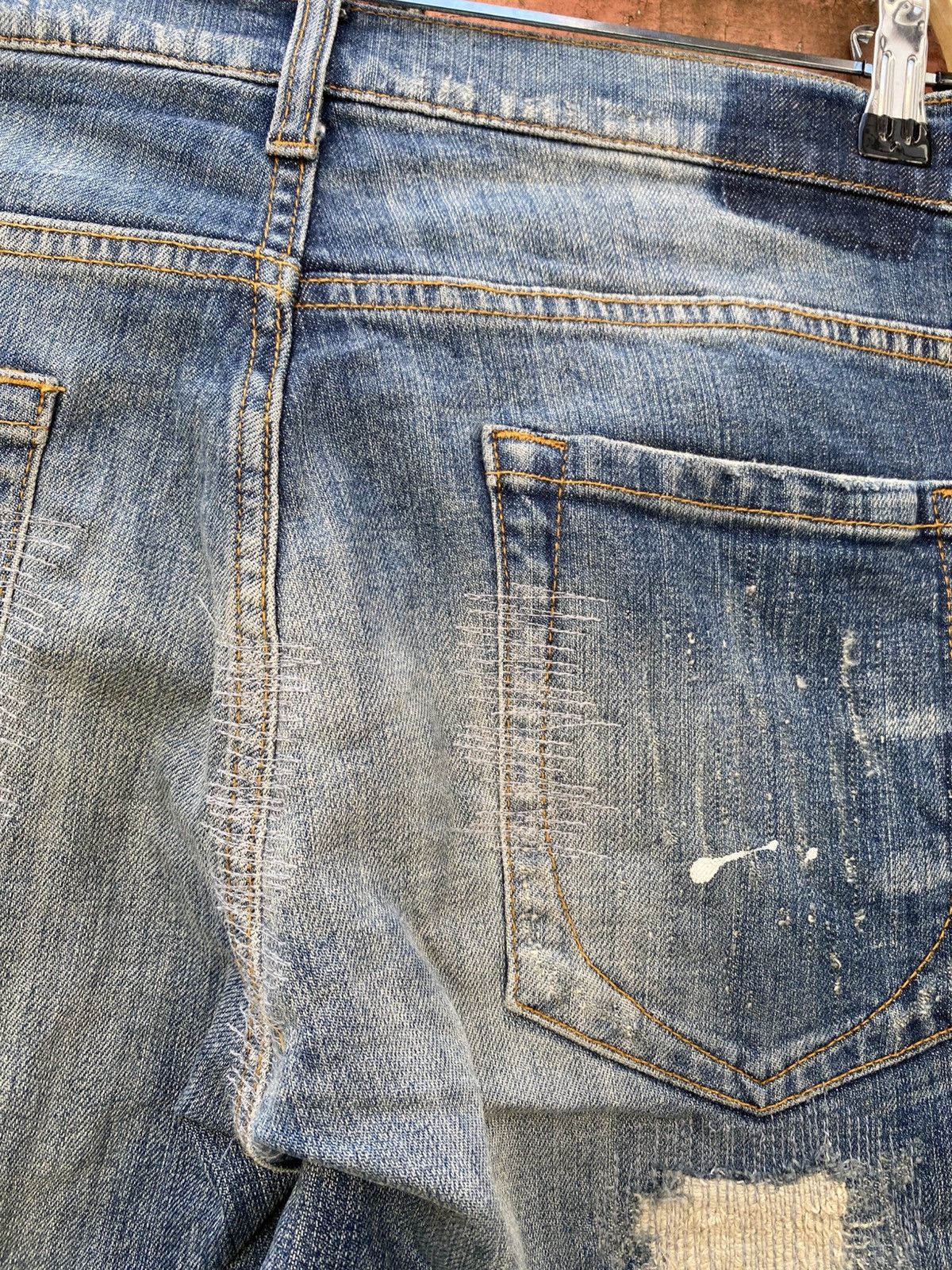 Japanese Brand W34x33 distressed Bit Blue japanese brand denime Size 34" / US 12 / IT 48 - 8 Thumbnail