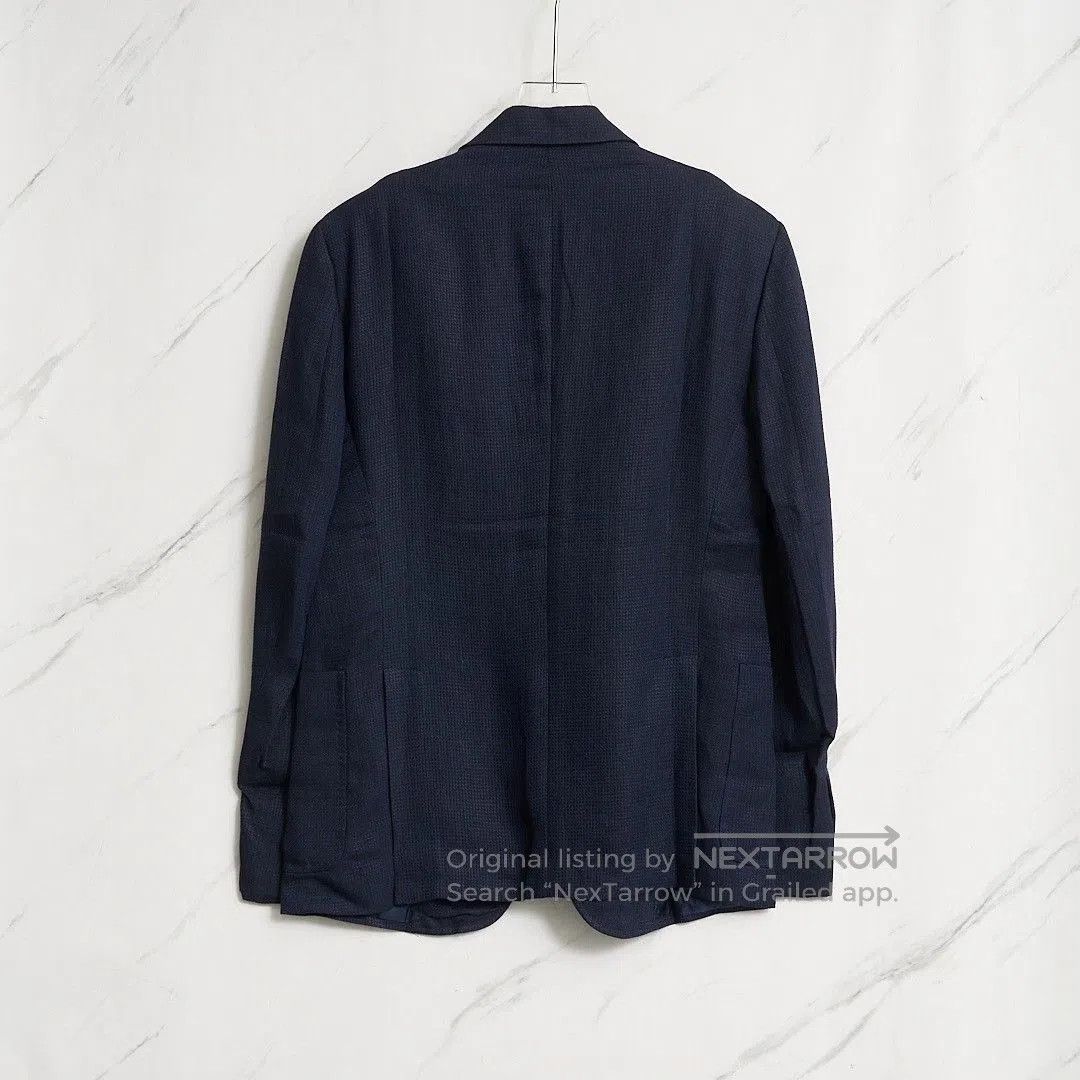 Armani Collezioni Armani Collezioni Men's Dark Blue Linen Suit. Size US M / EU 48-50 / 2 - 4 Thumbnail