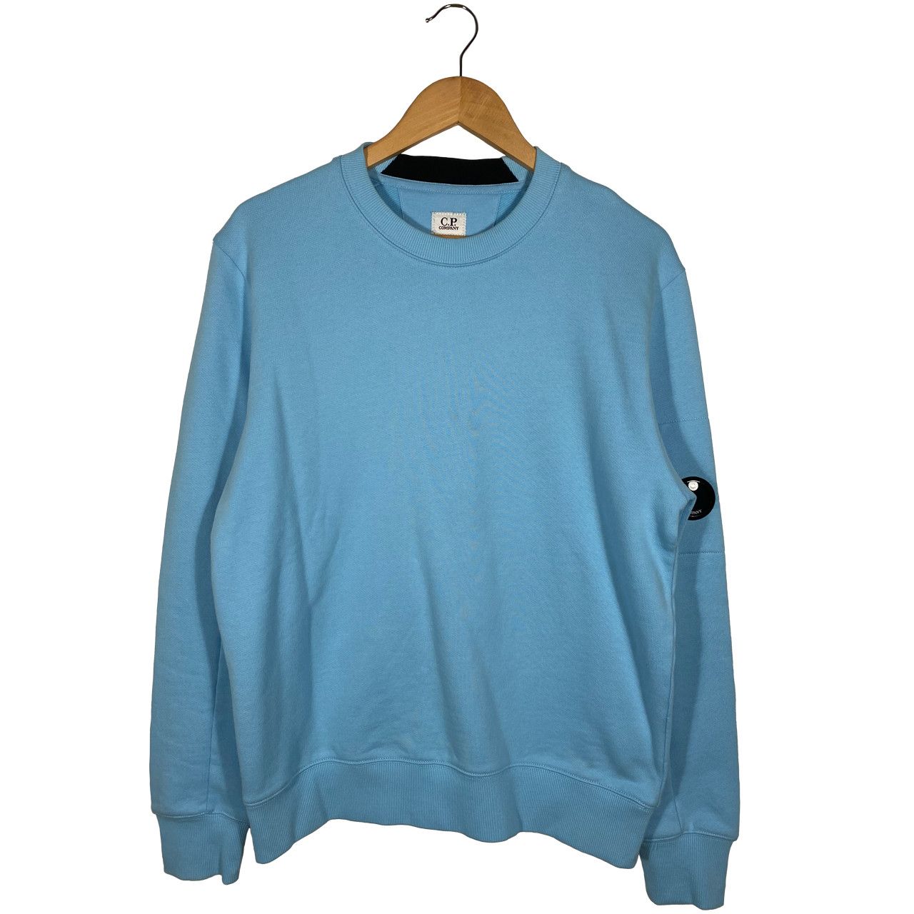 C.P. Company C.P. Company Diagonal Raised Fleece Lens Crewneck Blue Size US M / EU 48-50 / 2 - 1 Thumbnail