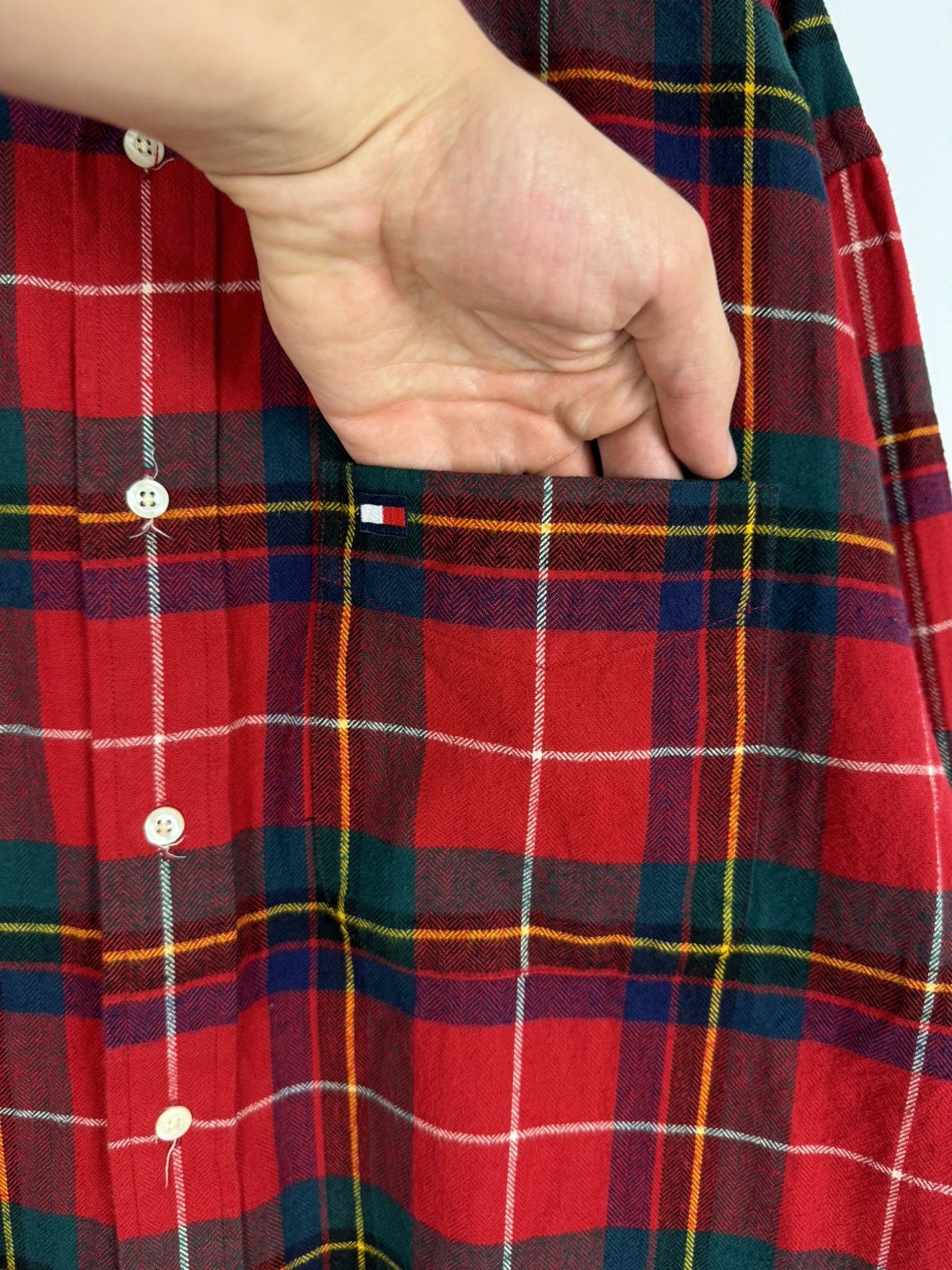 Flannel × Tommy Hilfiger × Vintage Vintage Y2K Tommy Hilfiger Flannel Check Button Up Shirt Size US M / EU 48-50 / 2 - 4 Thumbnail