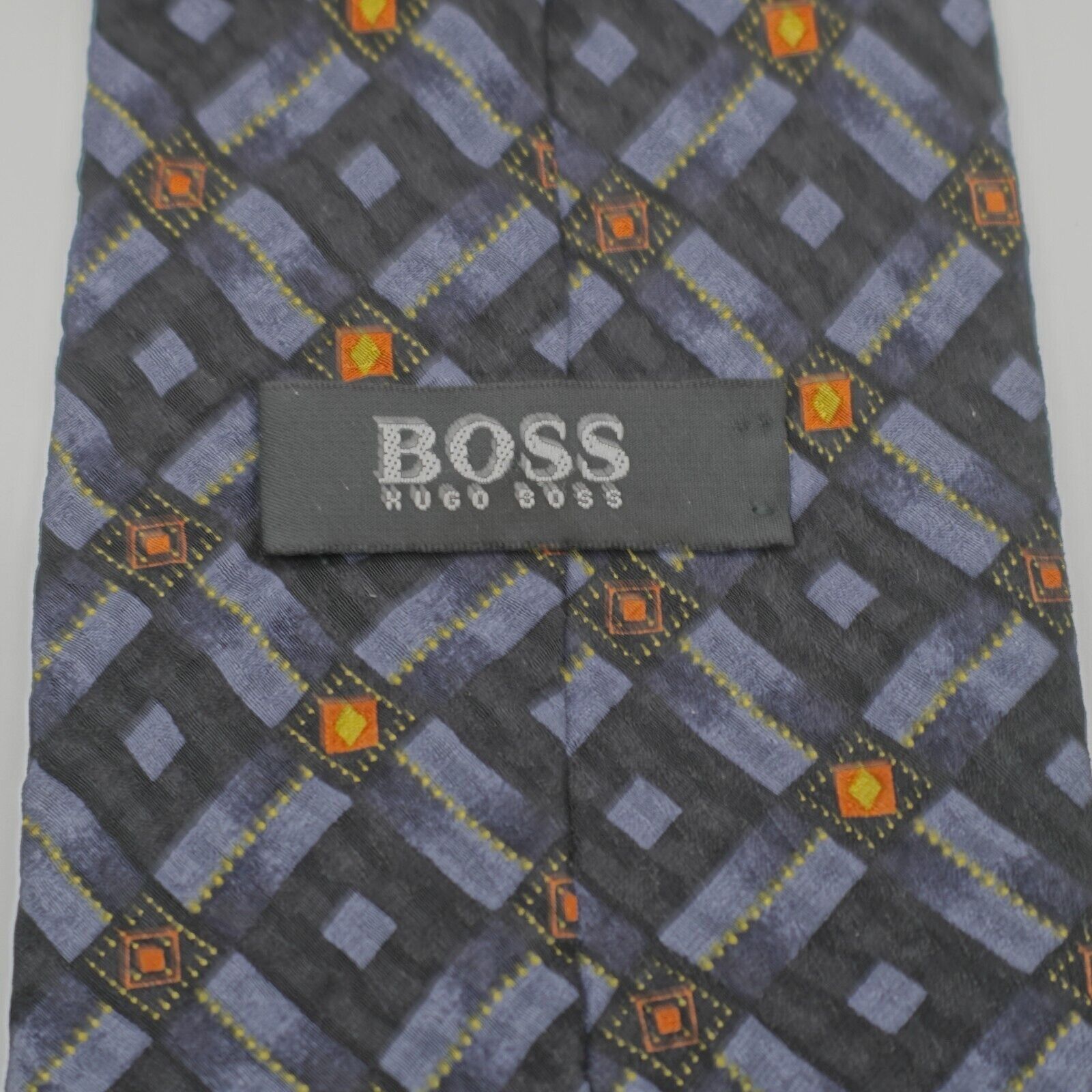Hugo Boss Boss Hugo Boss Geometric Print Blue Black Orange Wide Silk T Size ONE SIZE - 3 Thumbnail