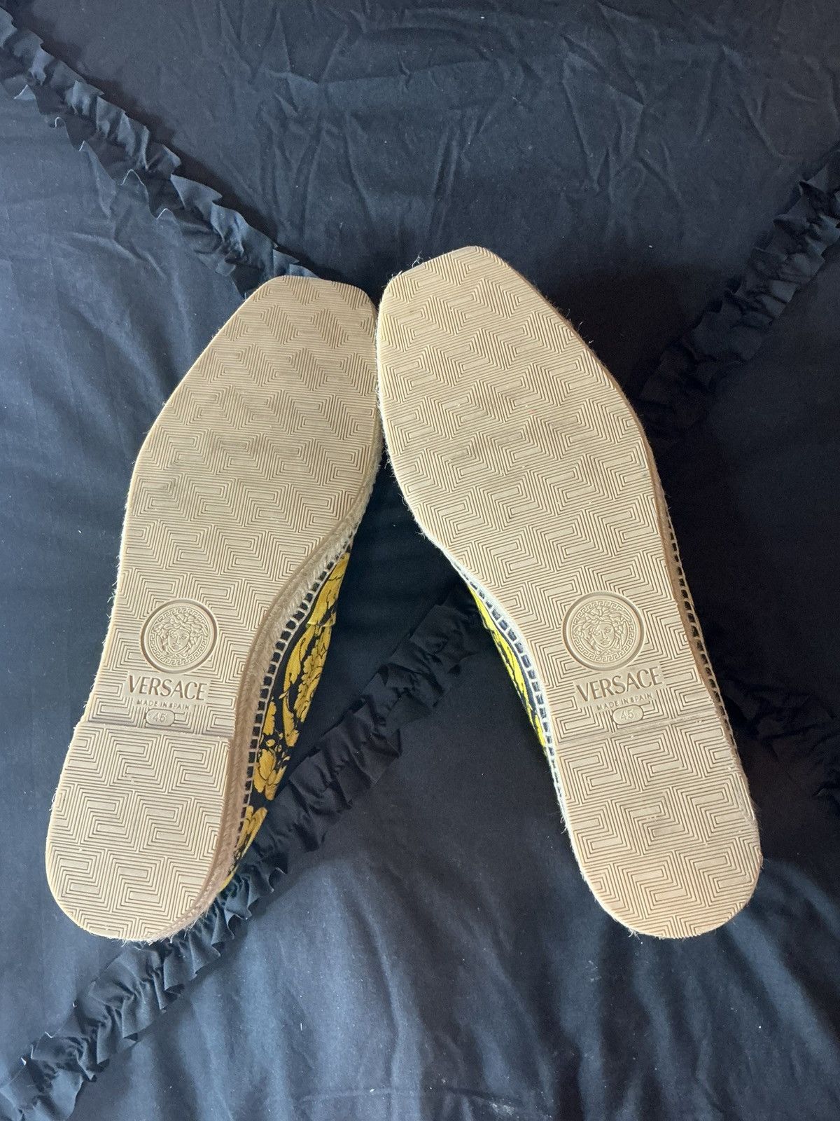 Versace Versace Barocco Print Espadrilles — Yellow/Black Edition Size US 12 / EU 45 - 6 Thumbnail