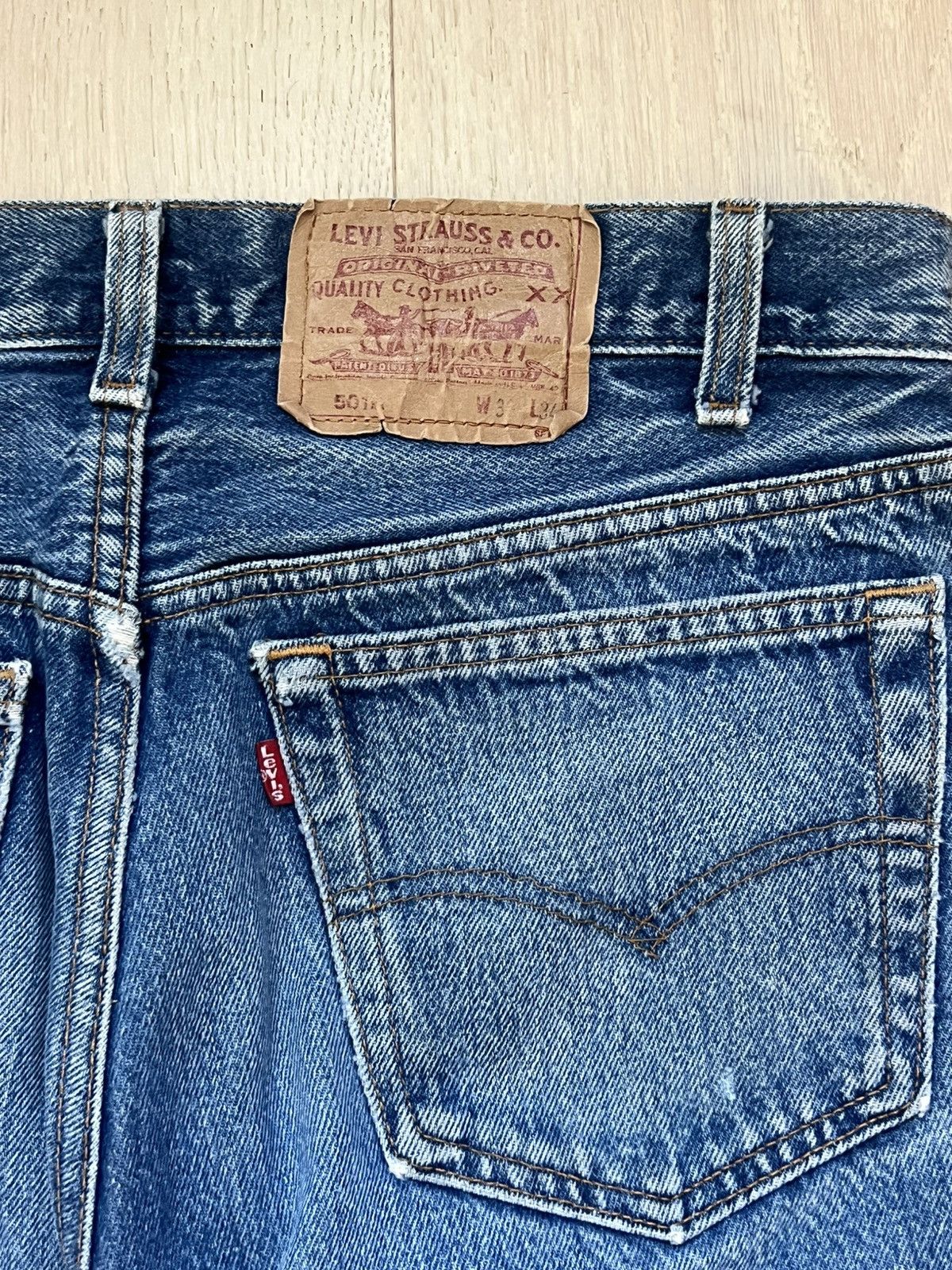Levi's Levis 501 33x34 vintage denim jeans made in usa xx Size US 33 - 3 Thumbnail
