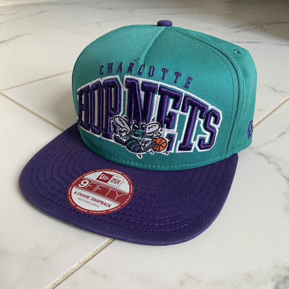 New Era Retro 90s Charlotte Hornets New Era SnapBack Hat Cap Size ONE SIZE - 2 Thumbnail
