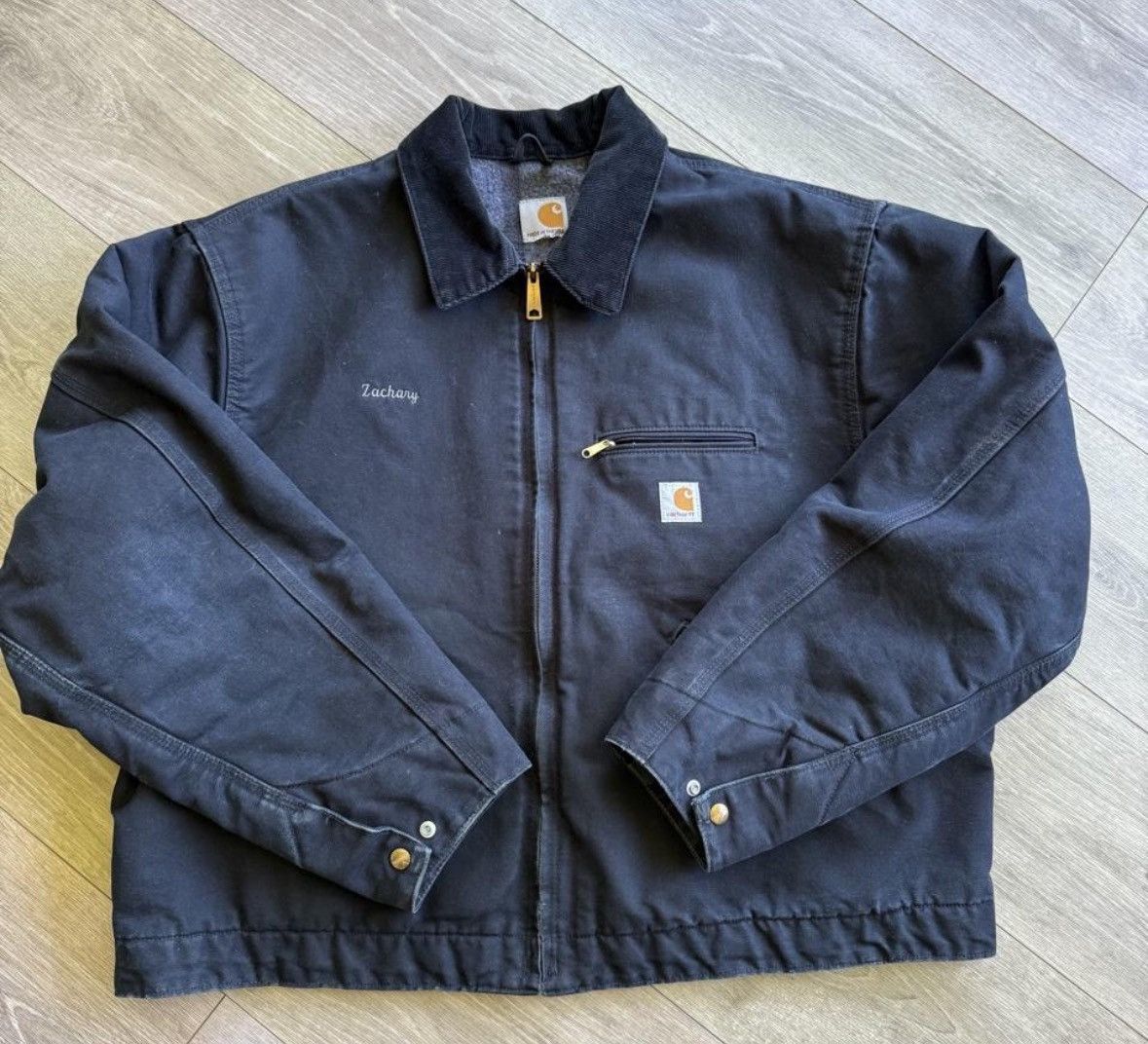 Carhartt × Vintage Trashed Blue Denim Vintage Carhartt Detroit